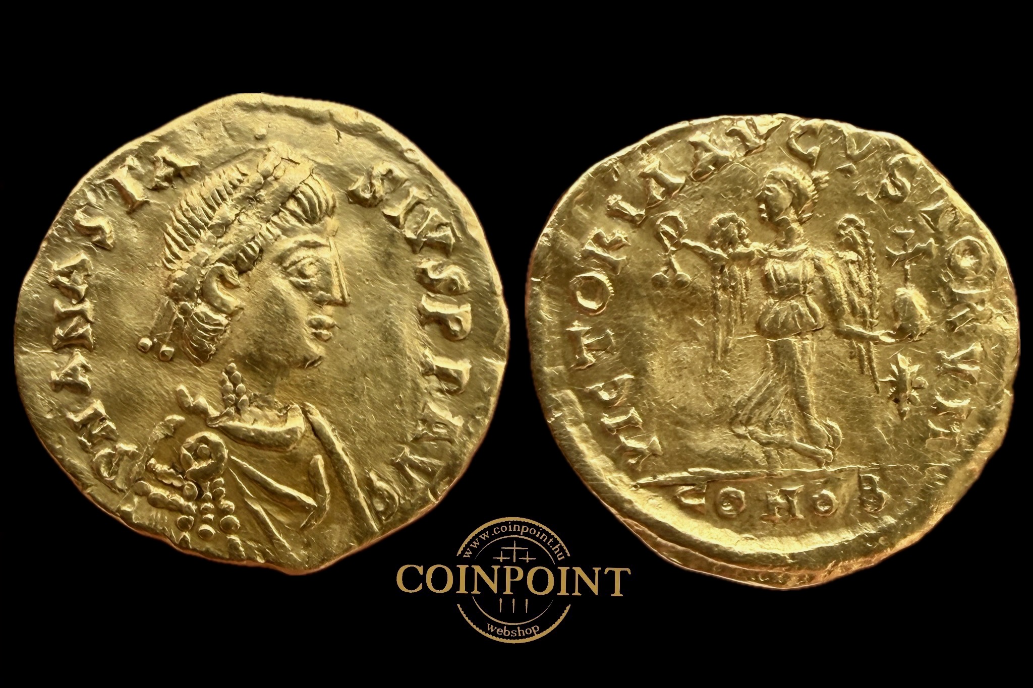 Anastasius (491-518) Tremissis Constantinapoly Sear 8