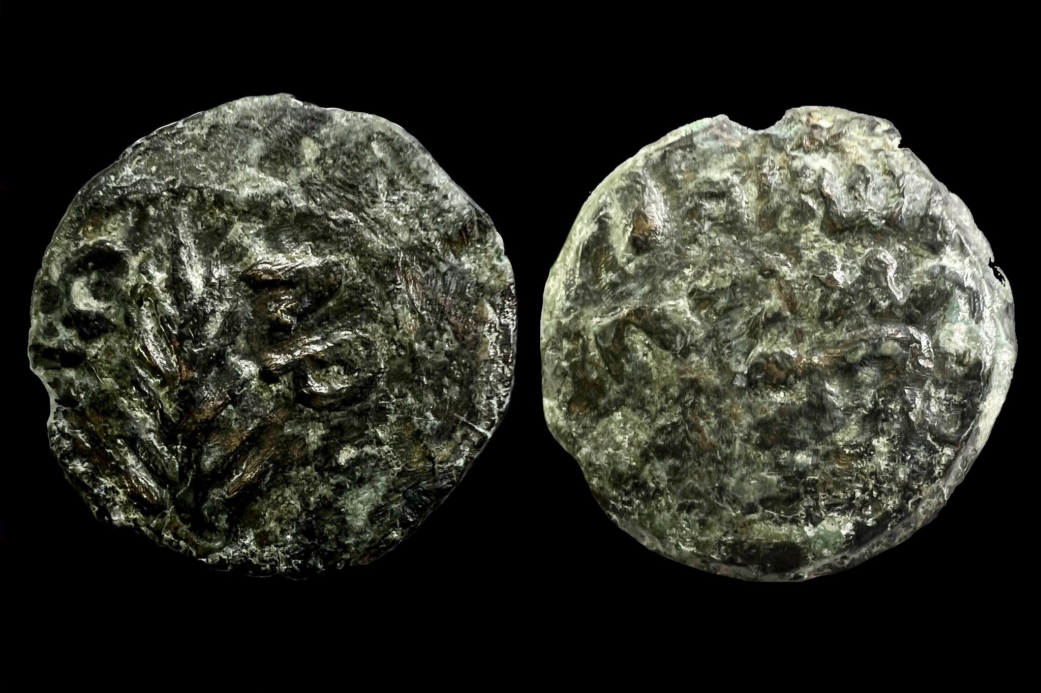 Judea Jeruzsálem Nero Porcius Festus helytartó Judea Jeruszálem (i.sz.58-59) Prutah előlap NEPWNO C hátlap LΕ ΚΑΙCΑΡΟCref Hendin 6380 