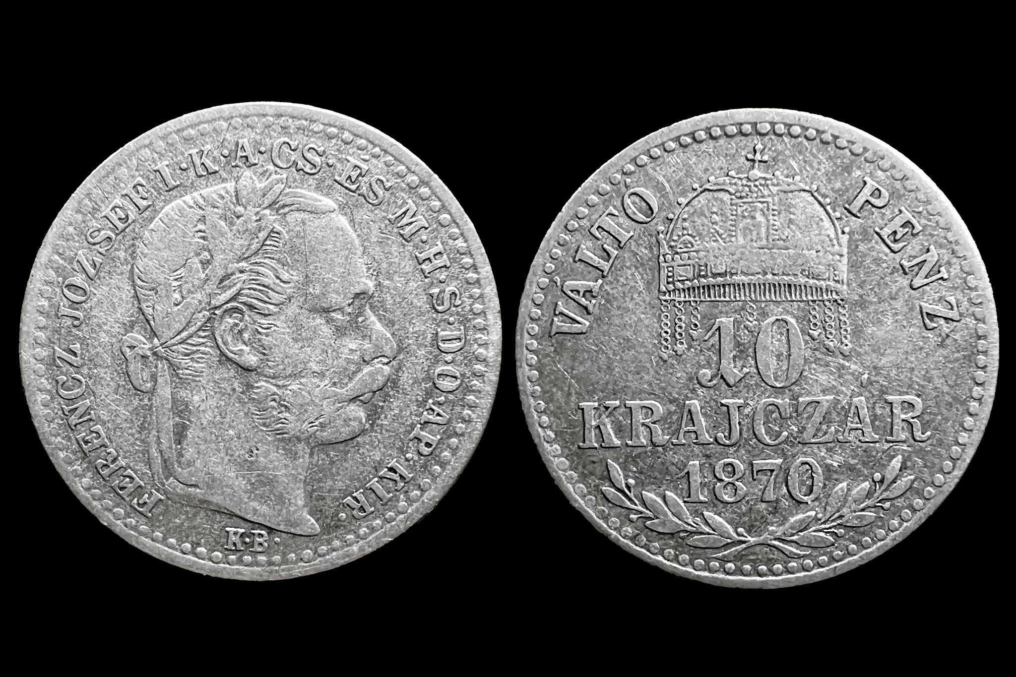 Ferenc József 10 Krajcár (1870)KB 