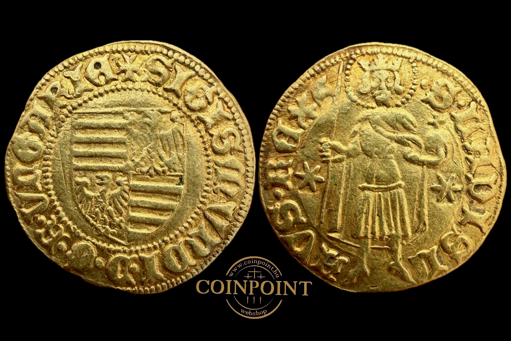Zsigmond Aranyforint AK17/9 RRR! csillag-csillag