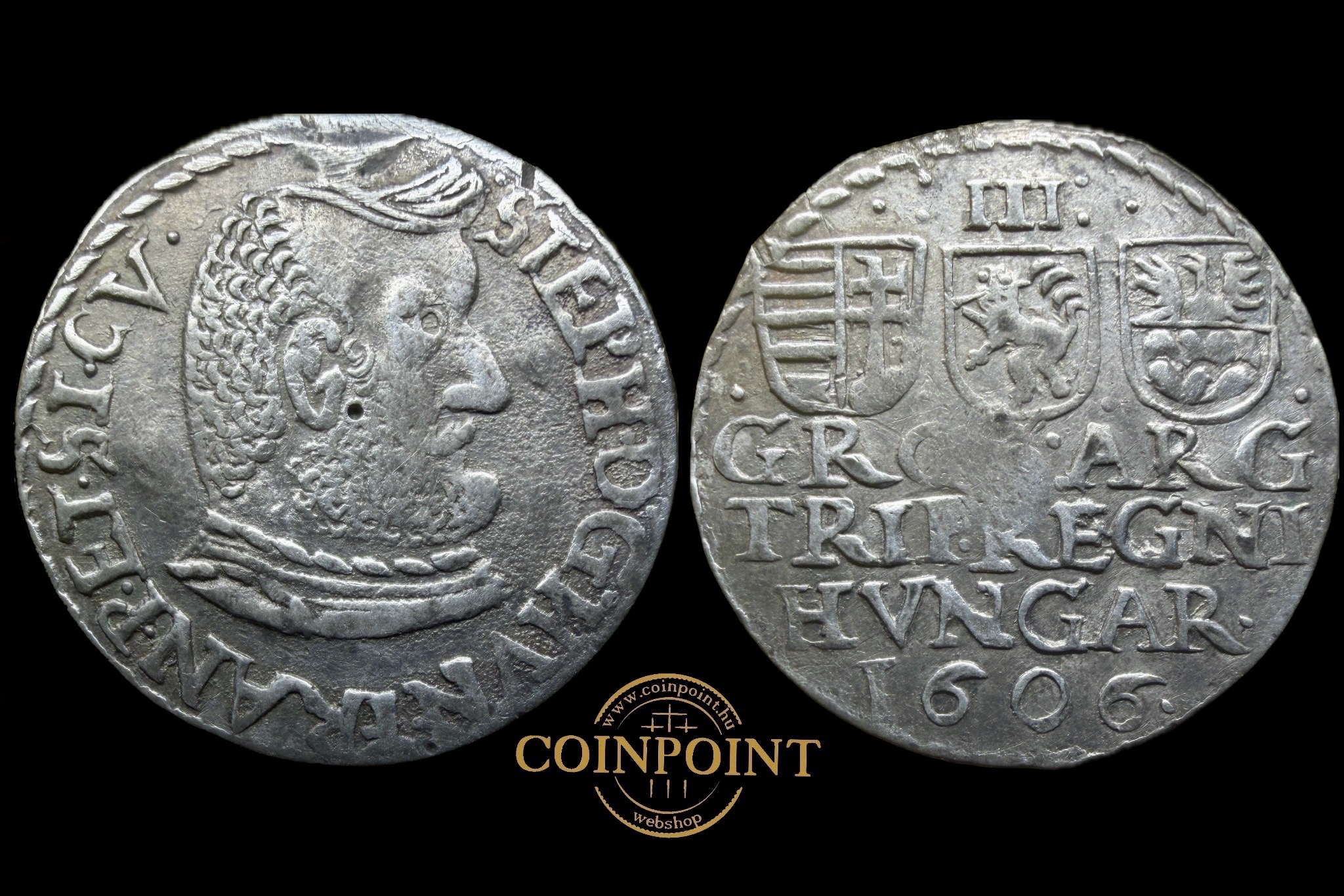 Bocskai István 3 Garas 1606 (hátlapi középcímer vált.)