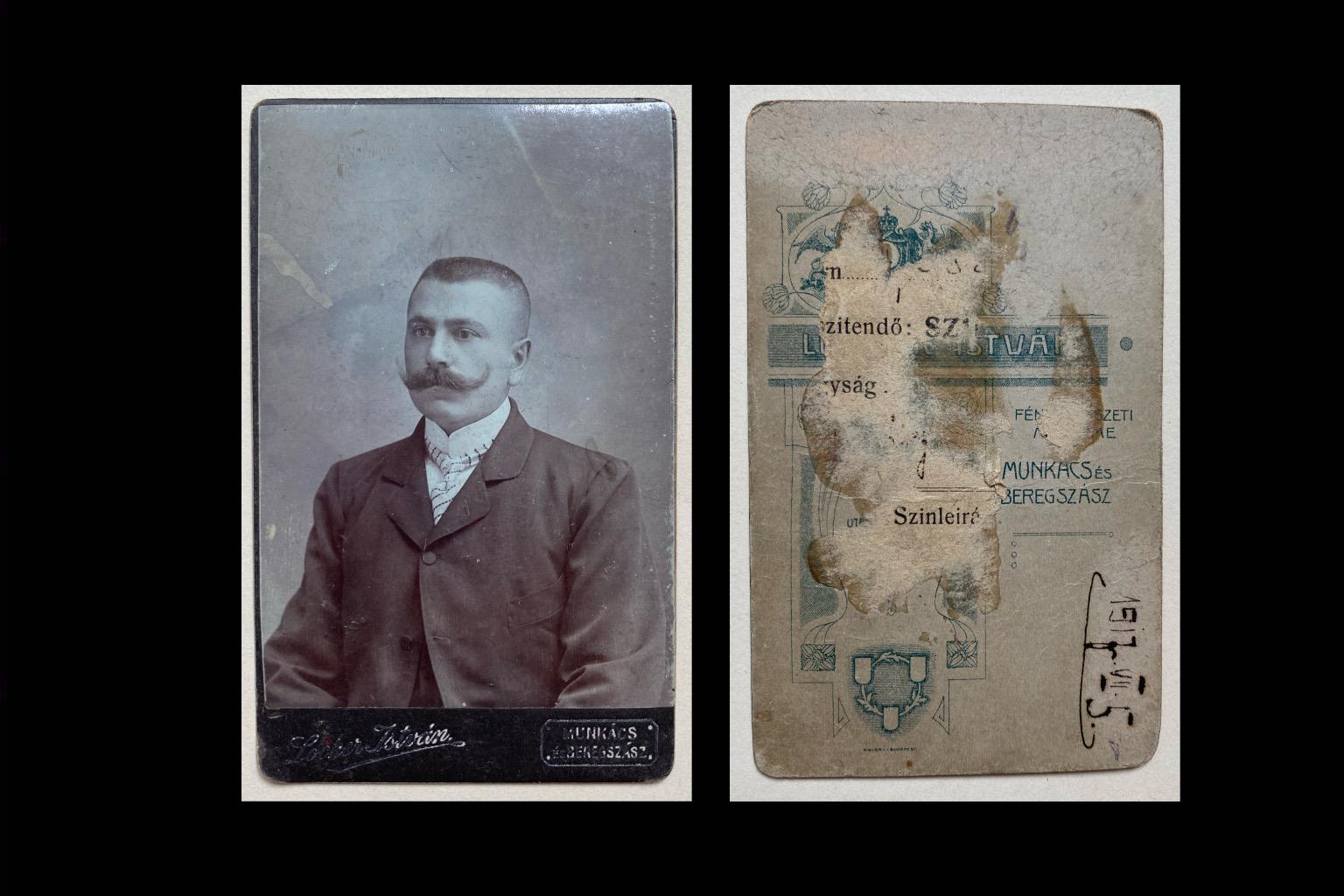Leonovics Antal (1917) Főmozdonyvezető vizitkártya