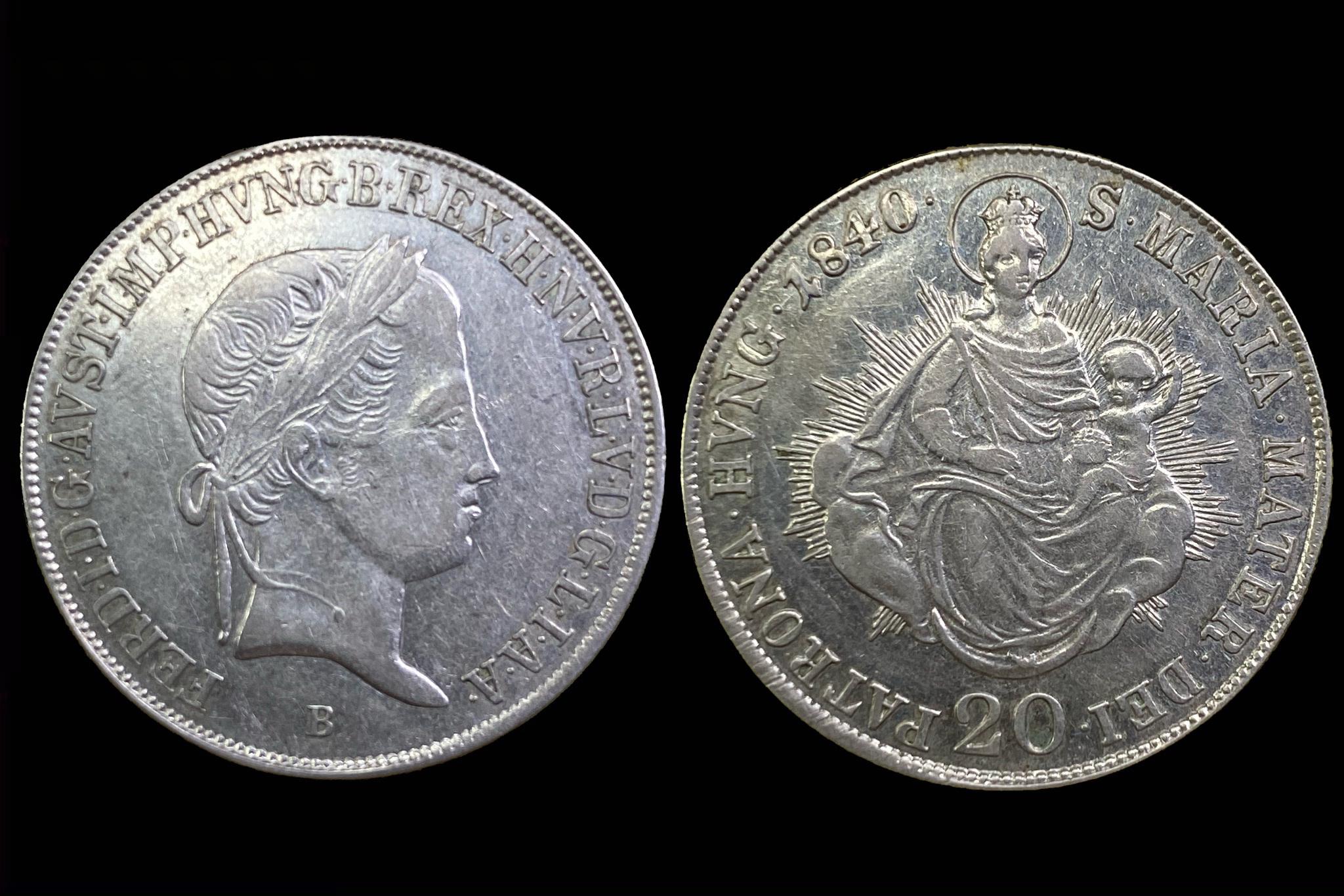 V. Ferdinánd 20 kreutzer (1840)B