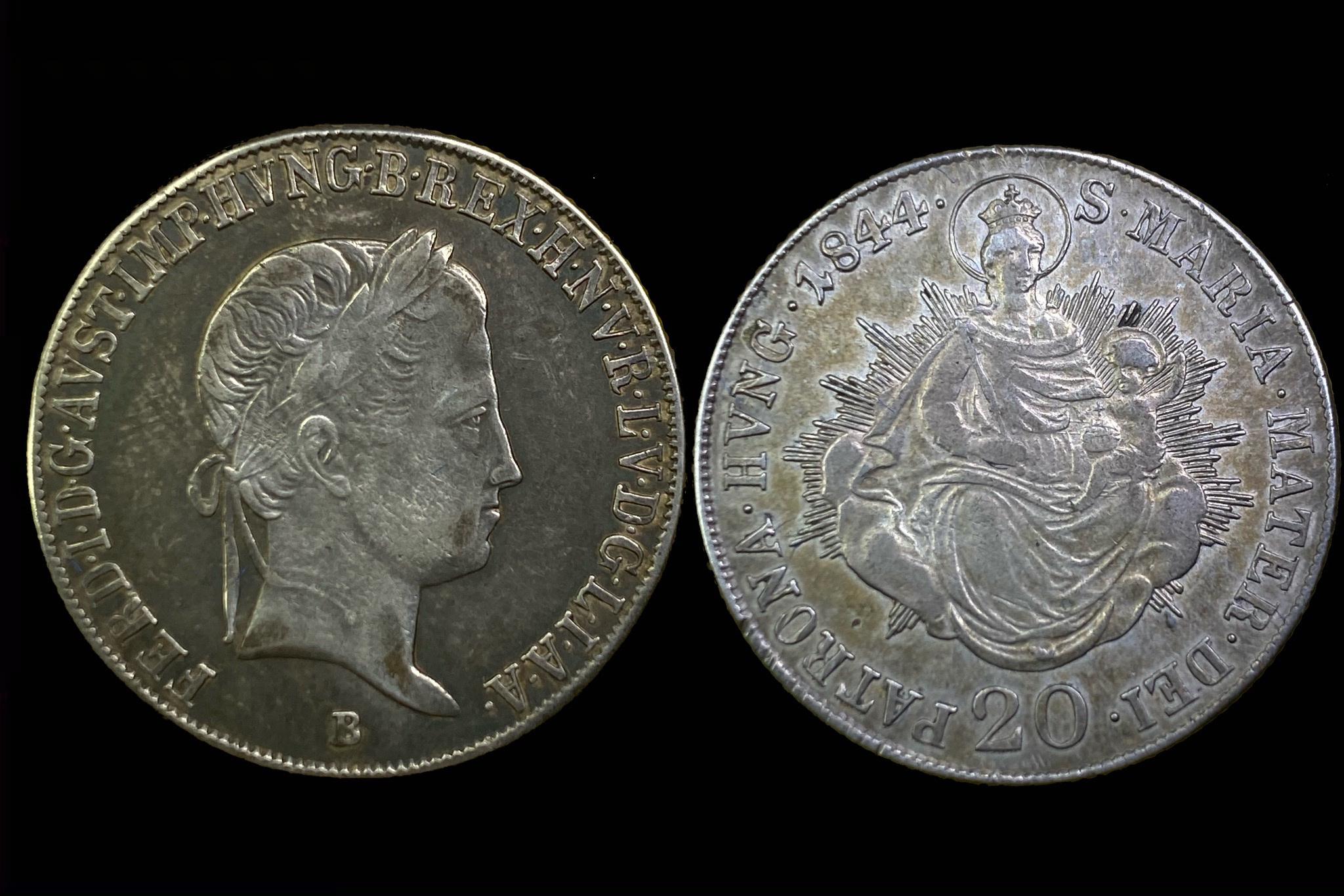 V. Ferdinánd 20 kreutzer (1844)B