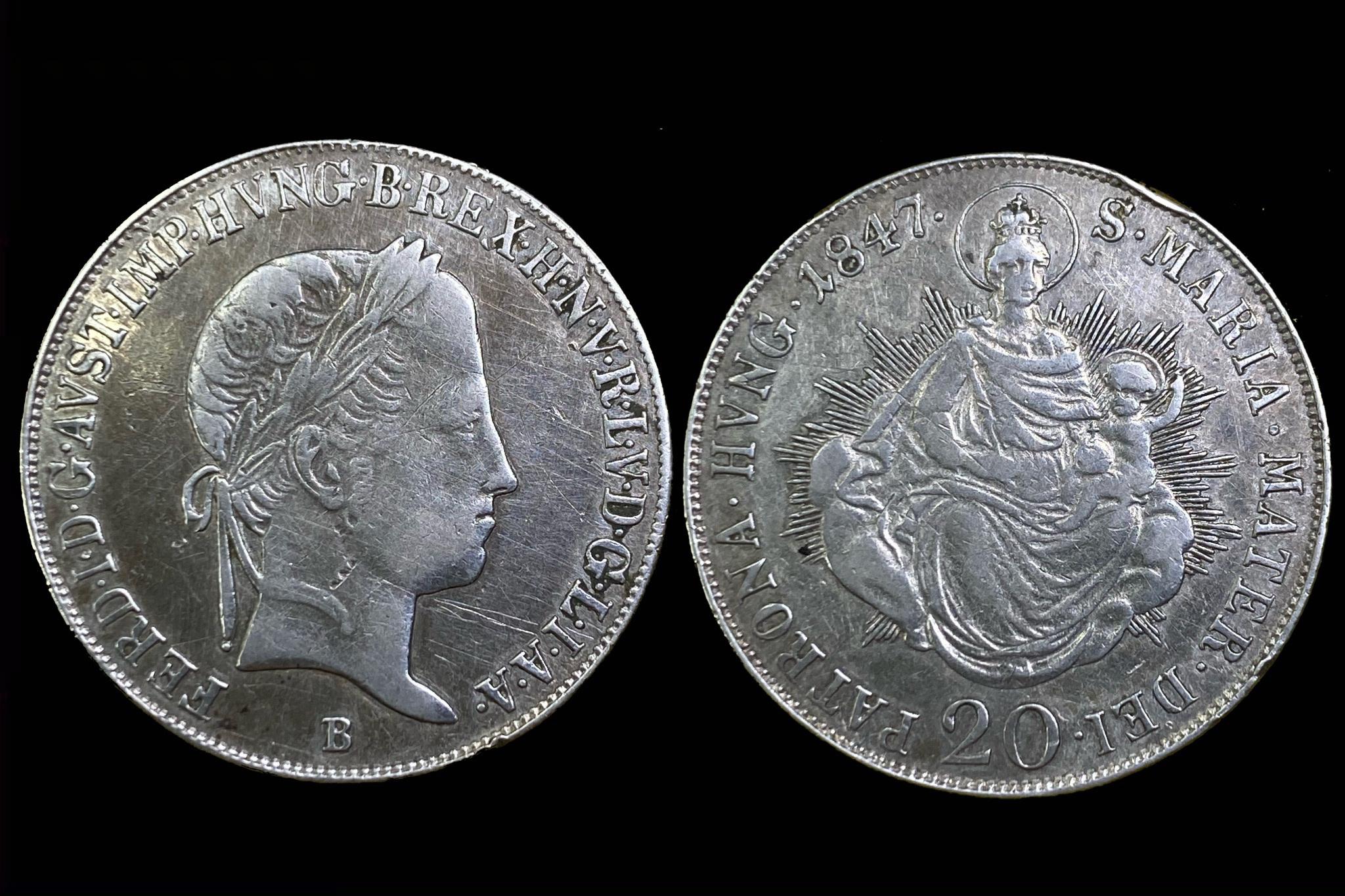 V. Ferdinánd 20 kreutzer (1847)B