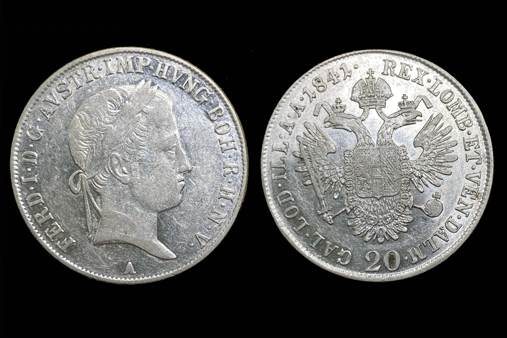 V. Ferdinánd 20 kreutzer (1941)A