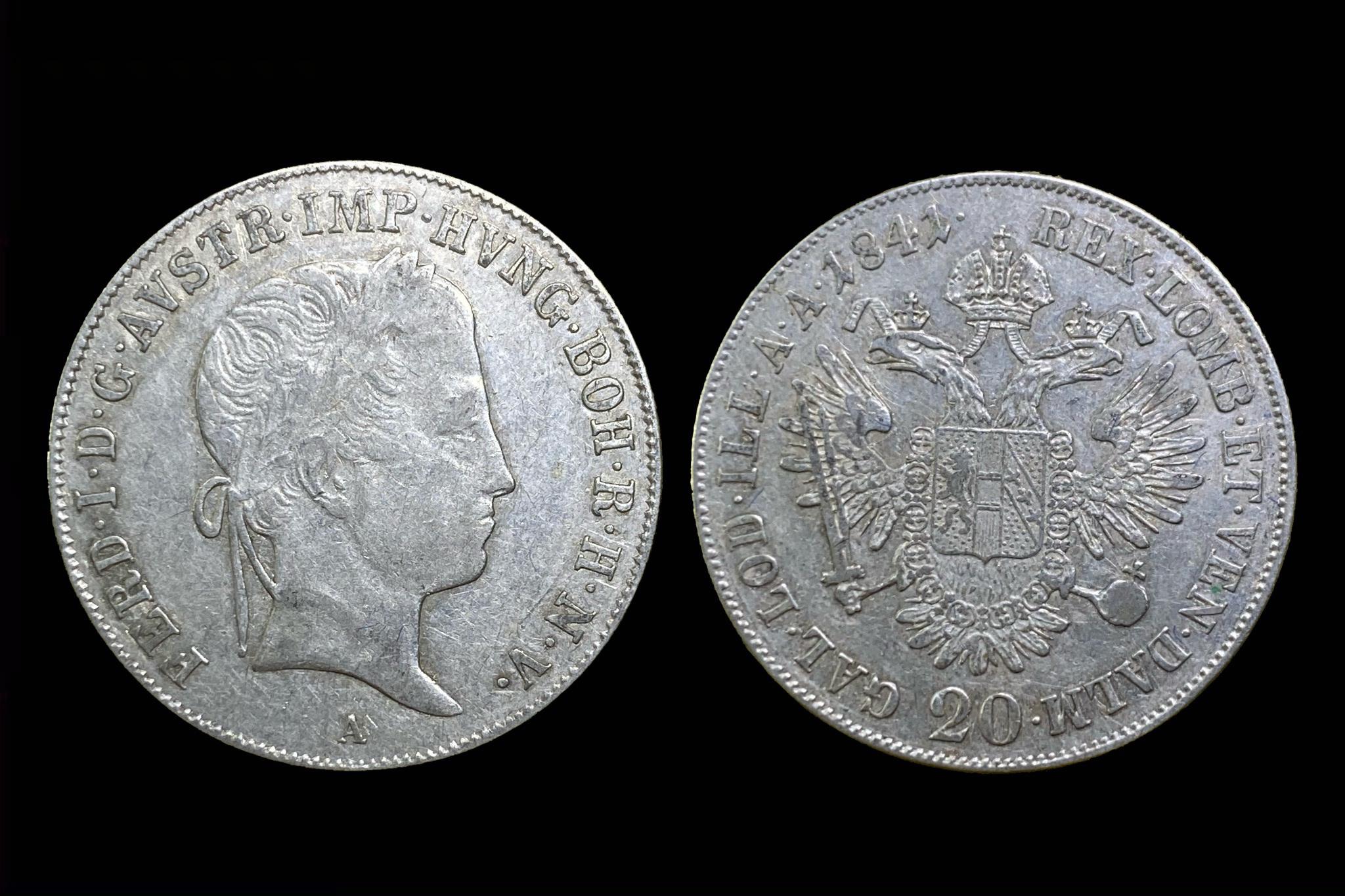 V. Ferdinánd 20 kreutzer (1841)A