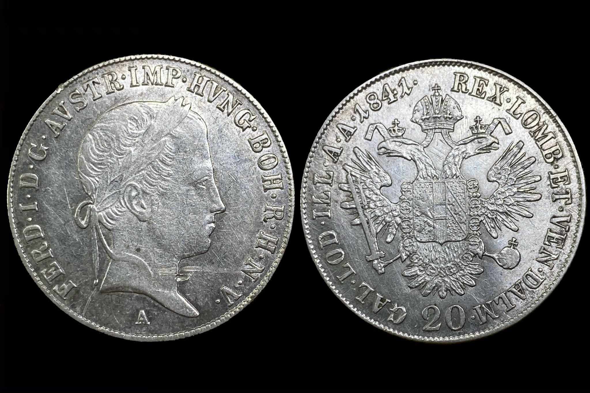 V. Ferdinánd 20 kreutzer (1841)A
