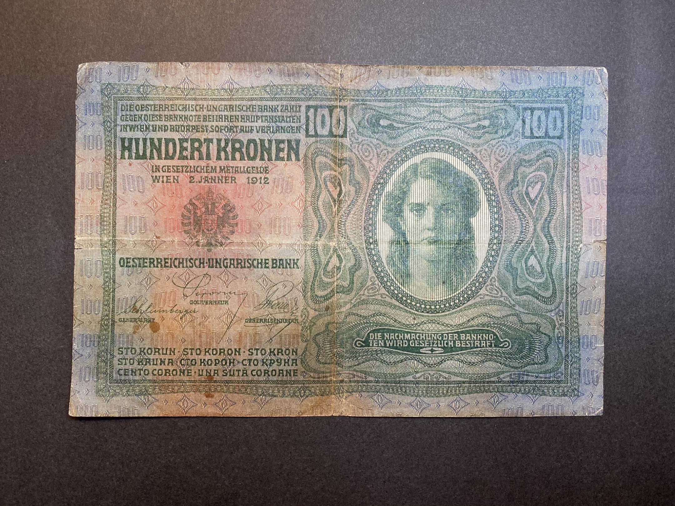 100 Korona (1912) F Adamo K28