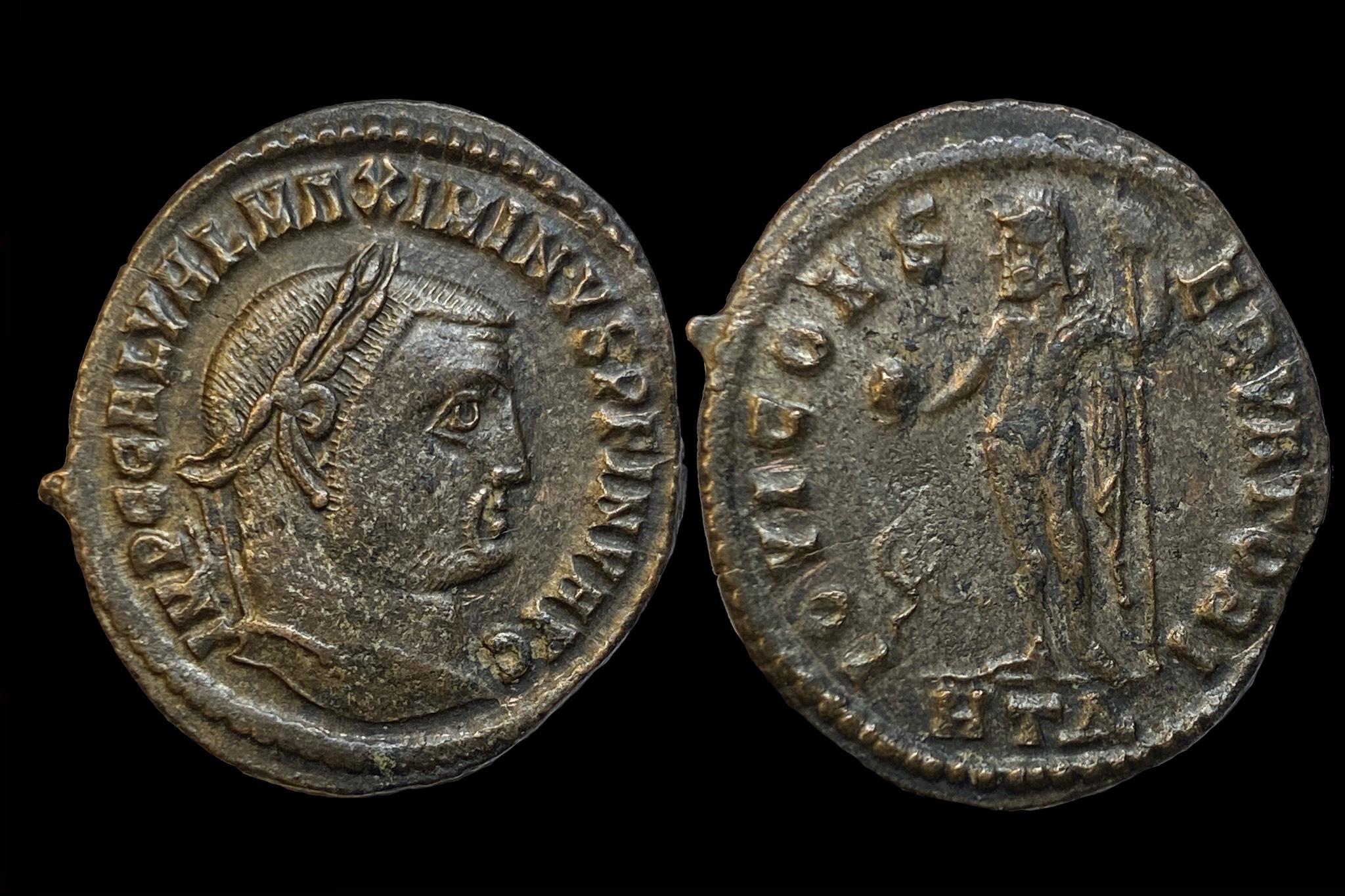 MAXIMINUS II. (310-313) follis RIC VI66var. AE