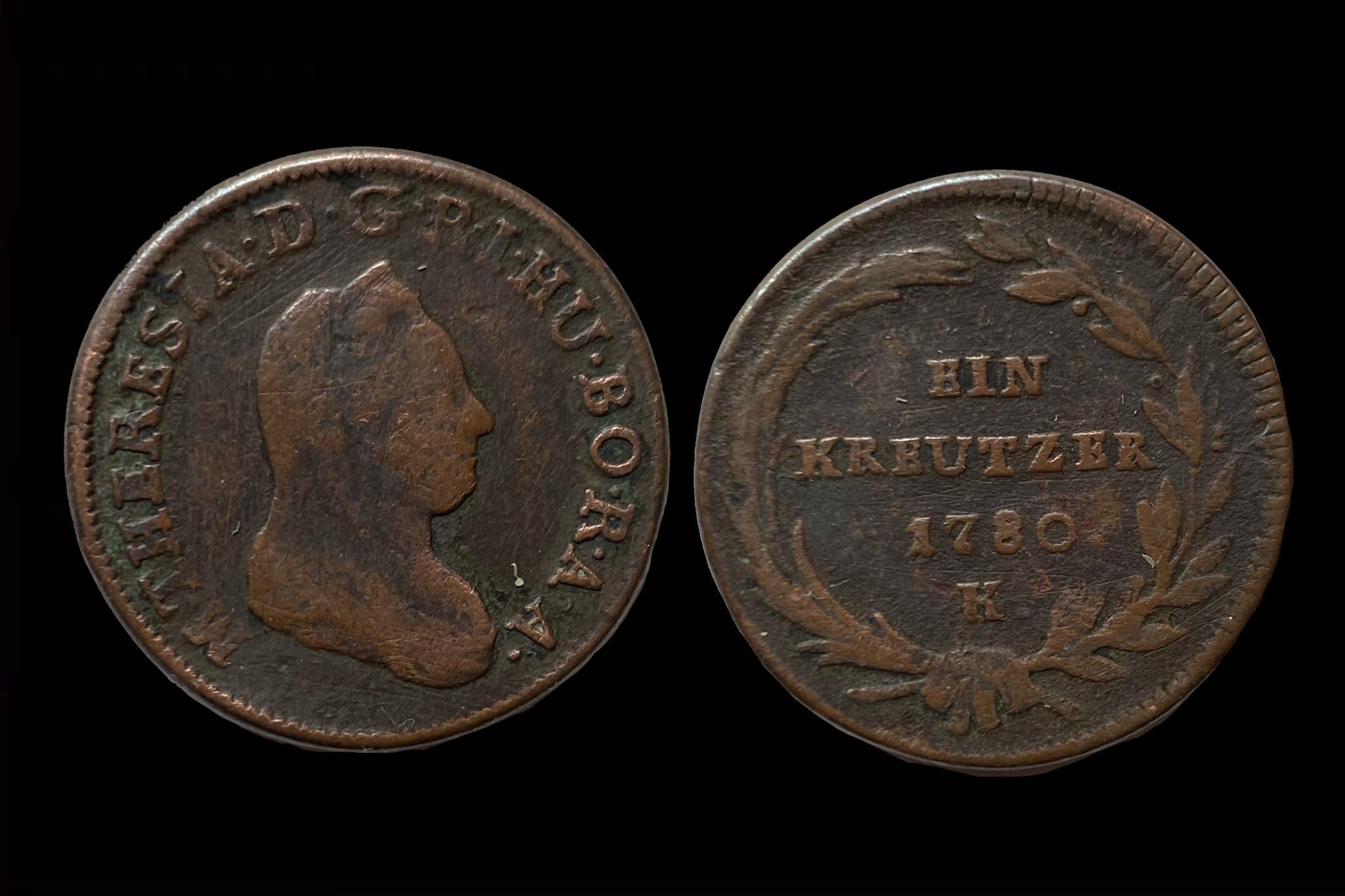 Maria Theresia   ia 1 kreutzer (1780)K