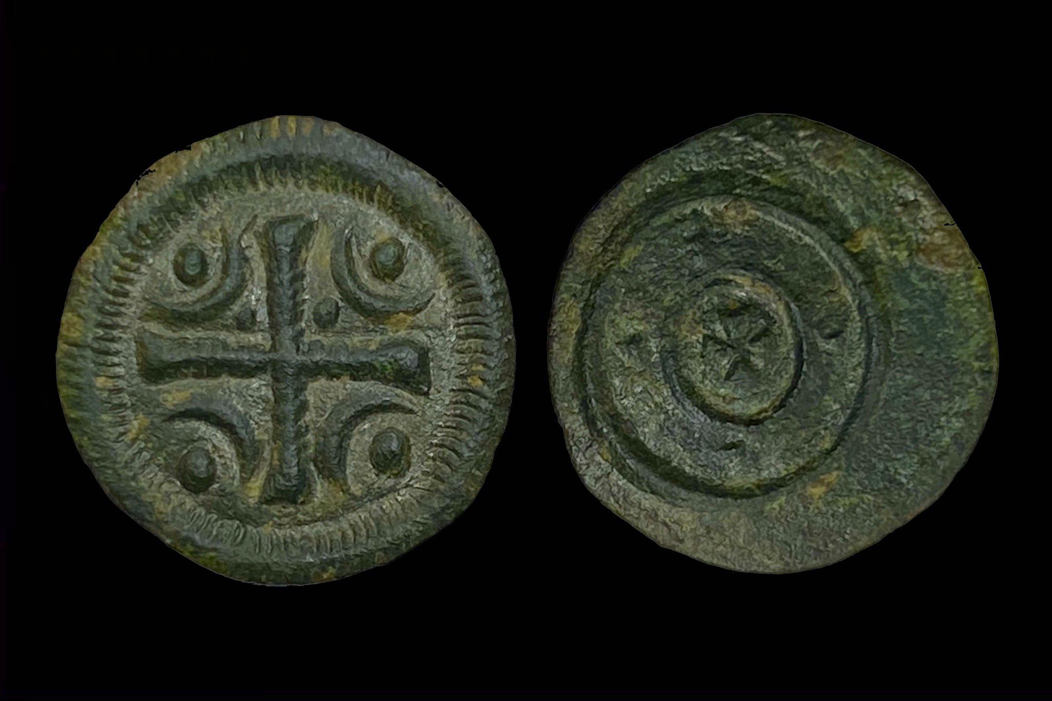 II. Bela H-100 denar (zöld patina)