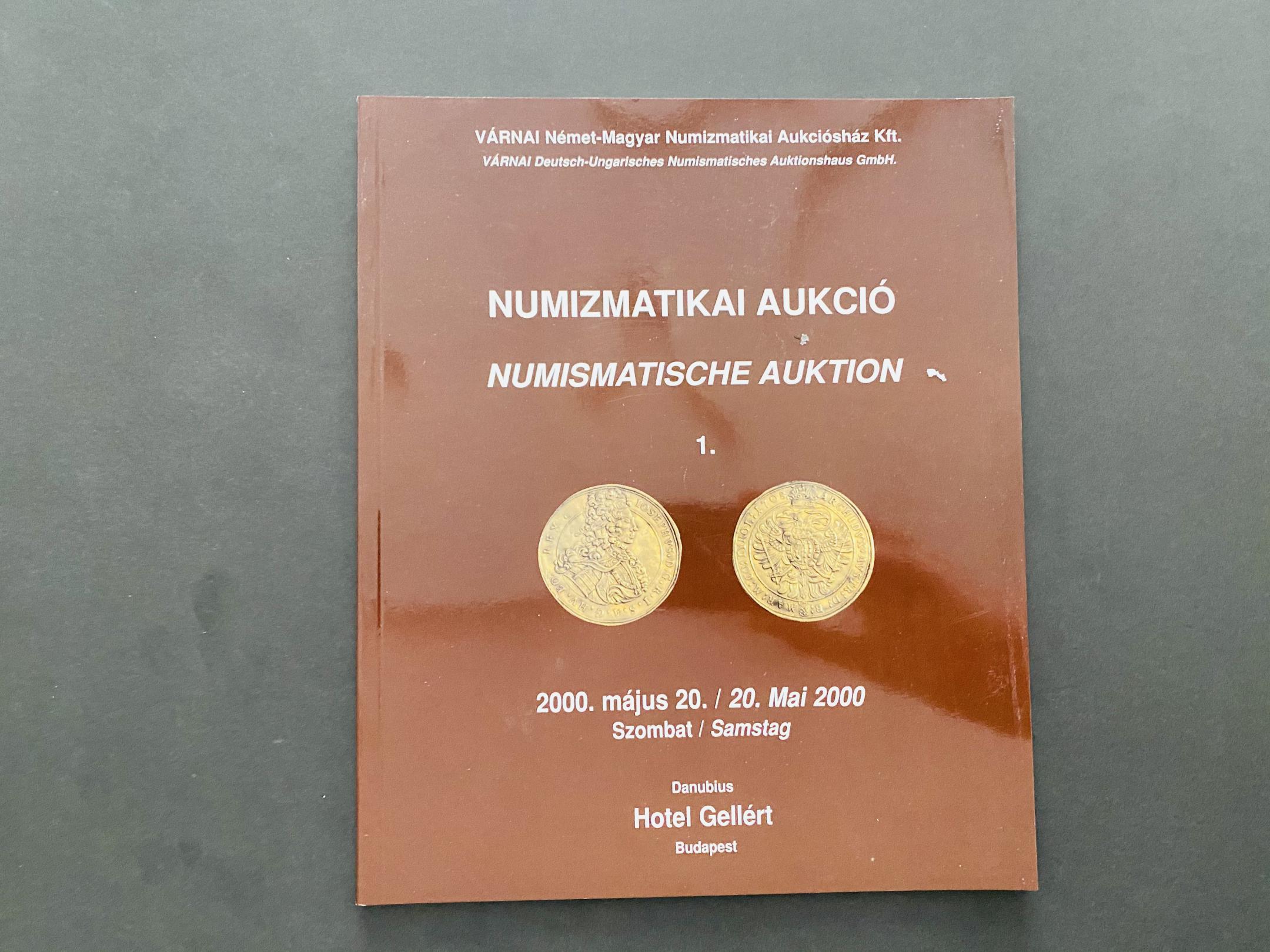 Numizmatikai aukció 1. 2000.	80 oldal