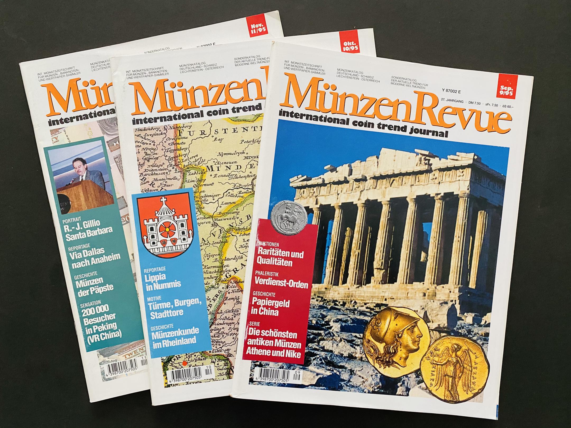 Münzen Revue 1995 3 db