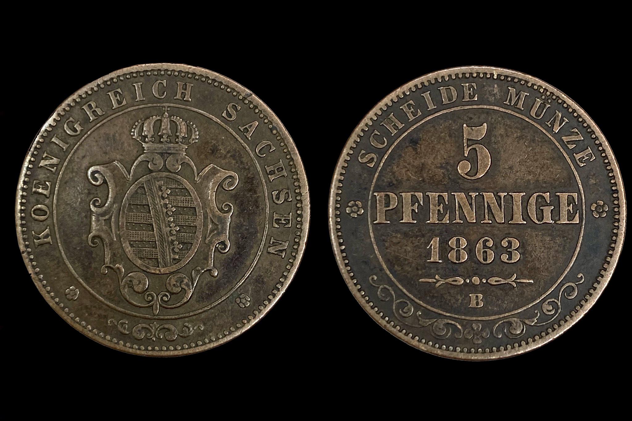 5 pfennig (1863)B