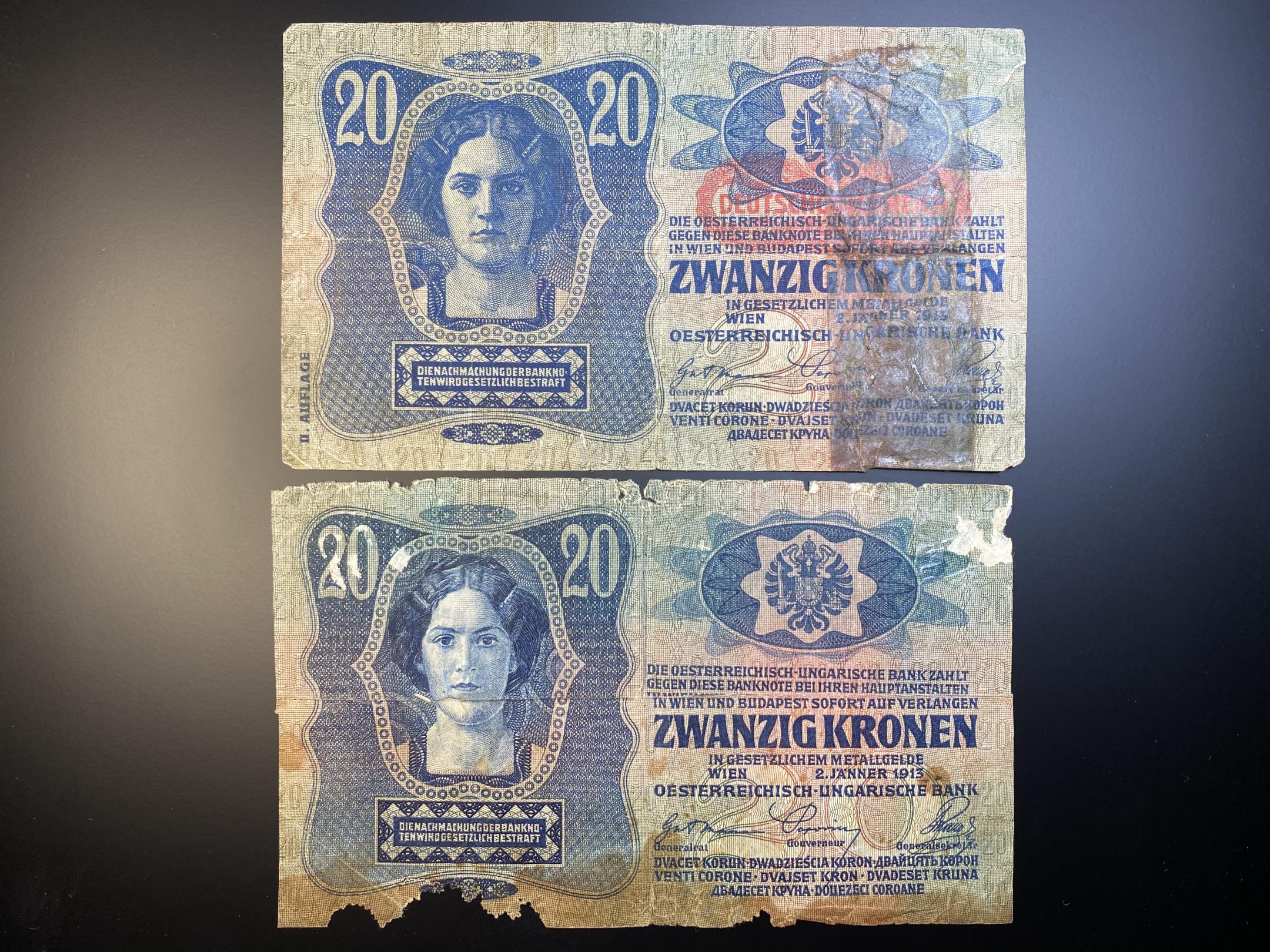 20 Korona 2db  (1913) G Adamo K17