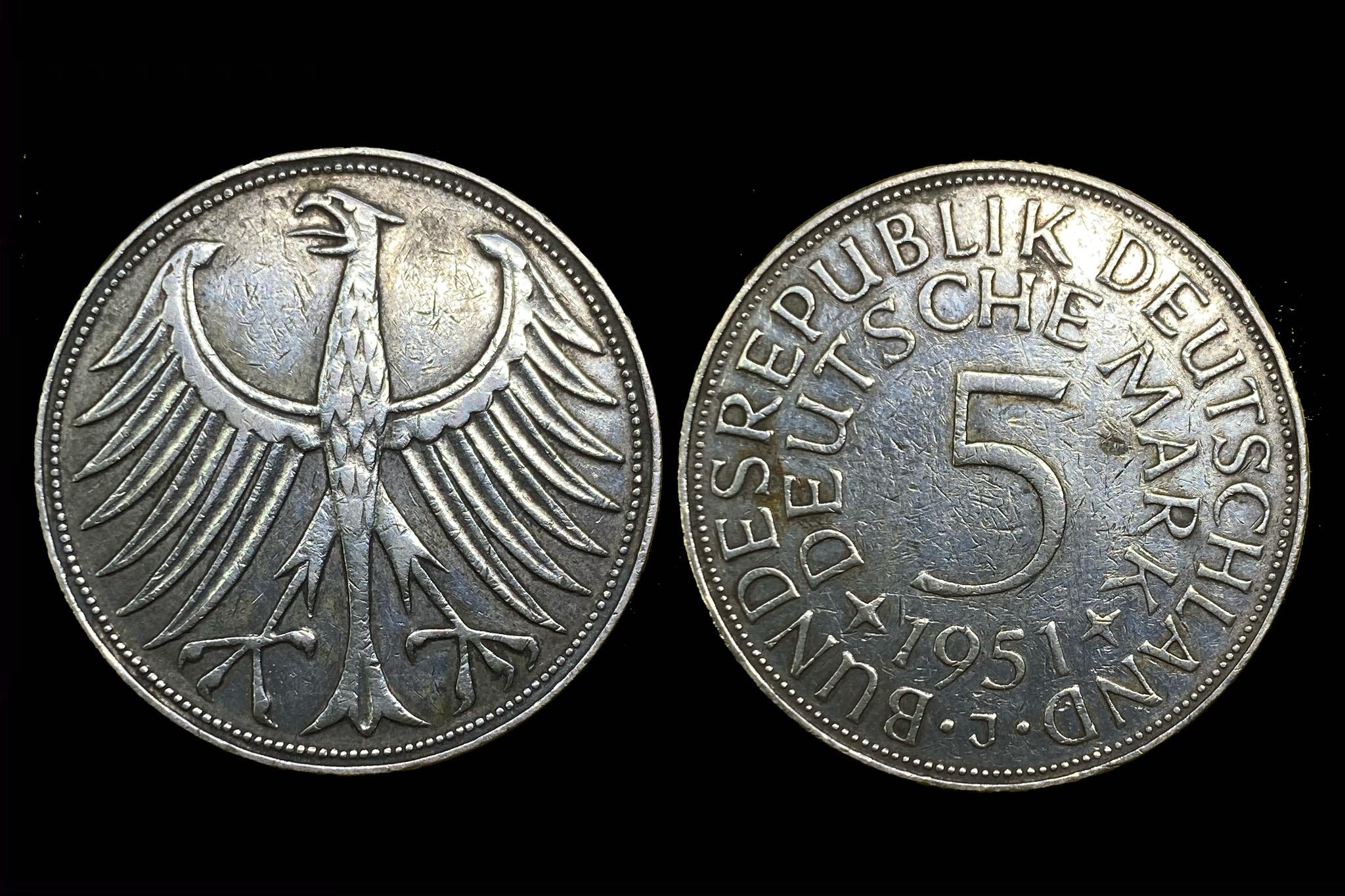 5 Márka (1951)J Németország Schön 110