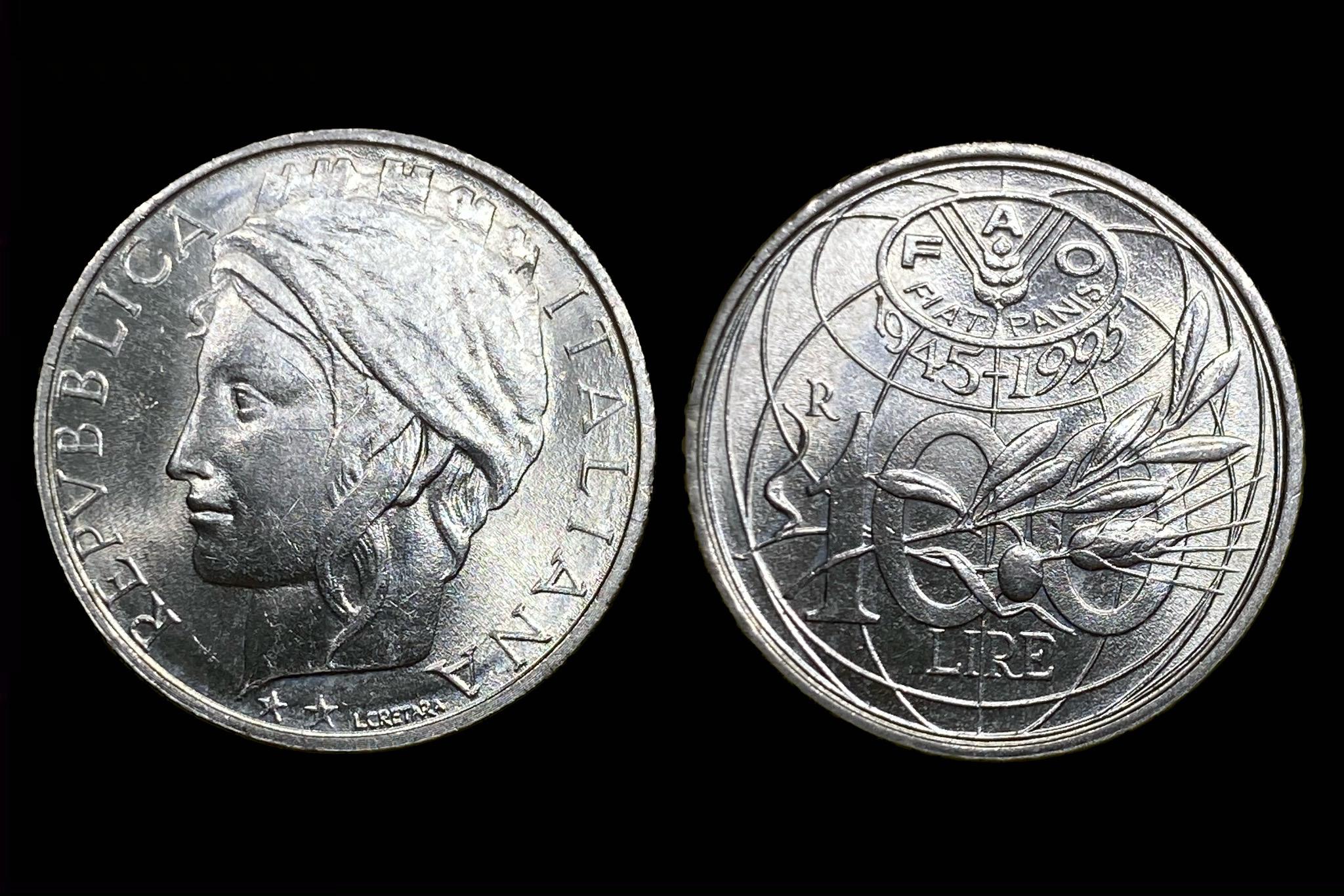 F.A.O. (1995) 100 Líra Olaszország KM 180