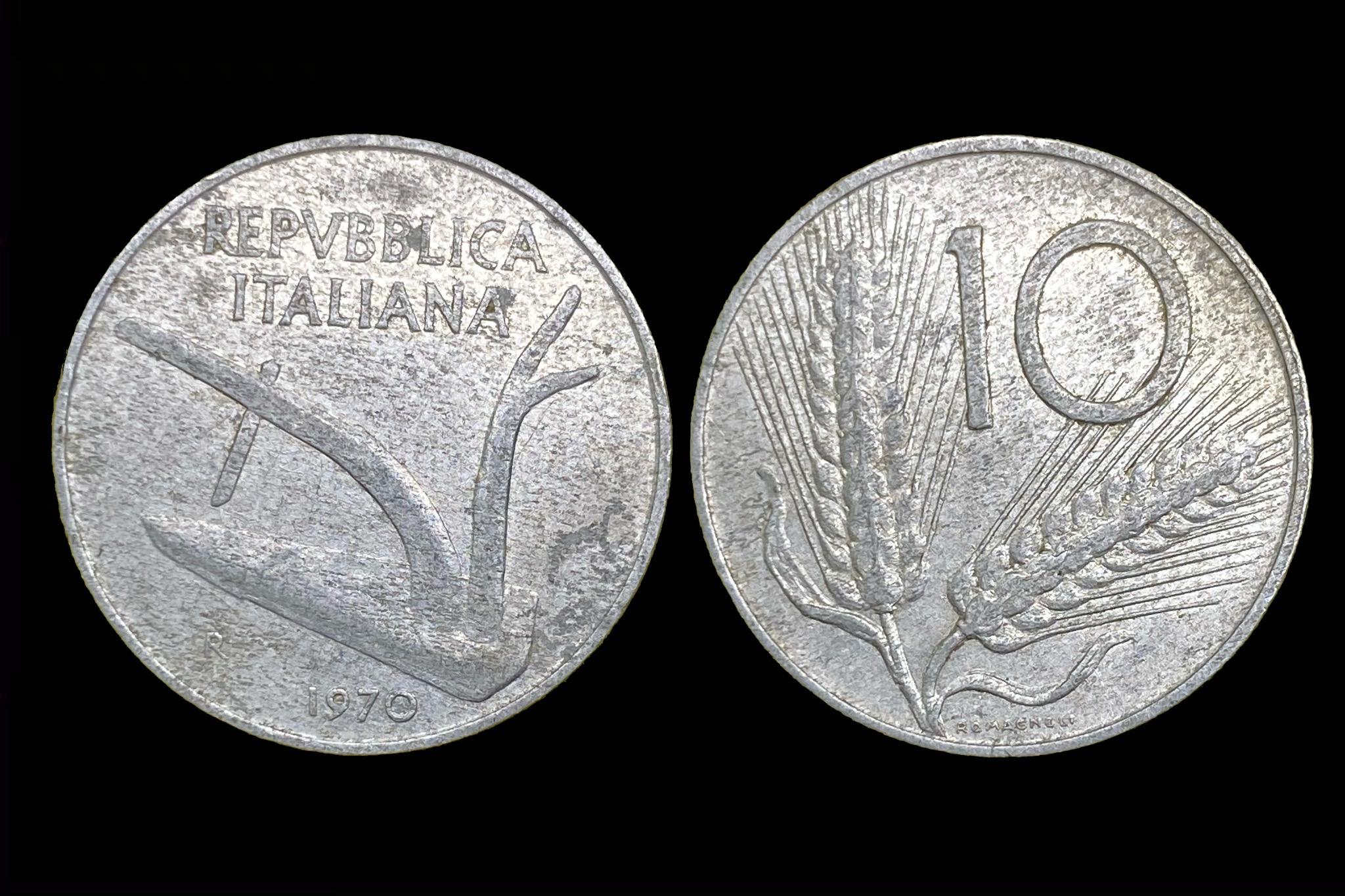 10 Líra Olaszország (1970) Schön 93