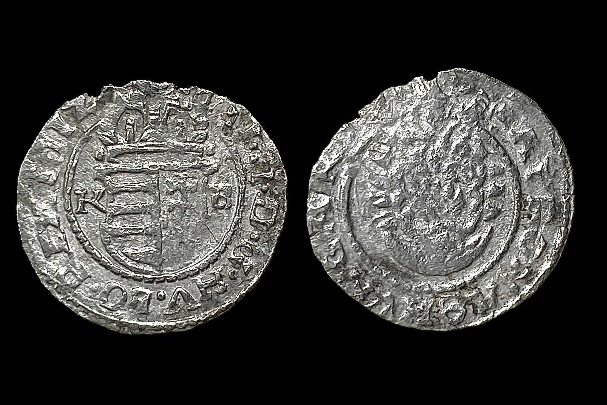 II. Mátyás dénár (1612) R! császári körirat Éh-869 