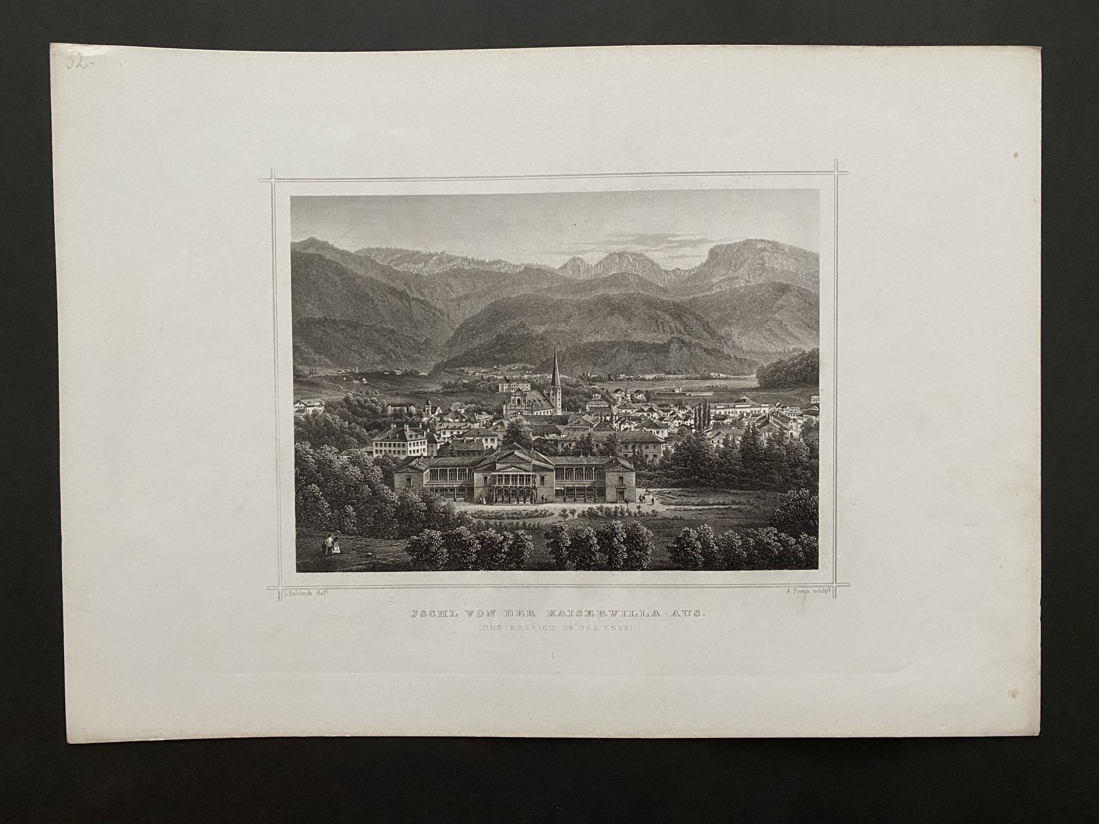 Az Osztrák-Magyar Monarchia Kiadja: Neuland Károly müv.intézete Frankfurtban 1892. Jschl von der Kaiservilla aus (Oesterreich ob der Enns)