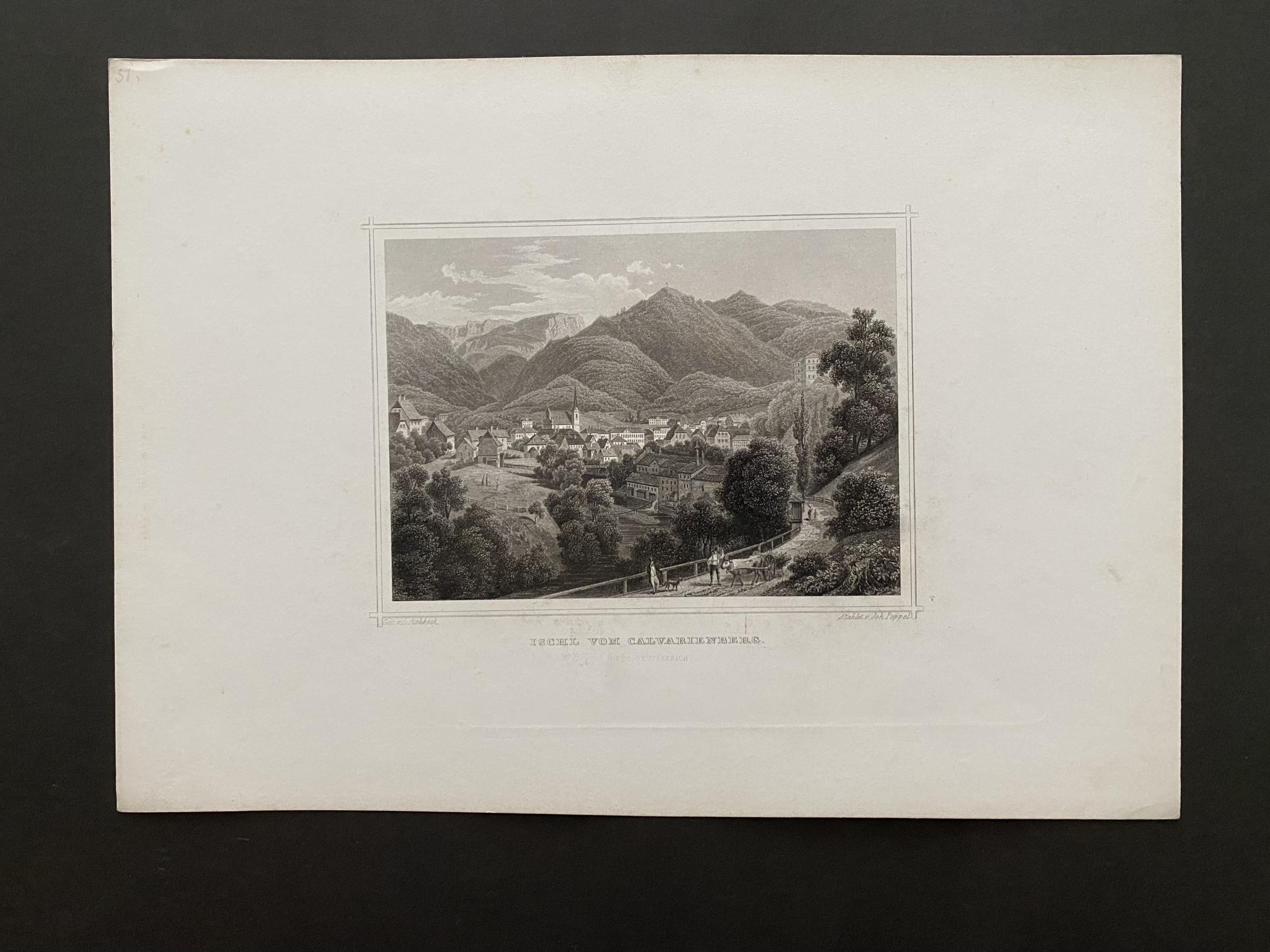 Az Osztrák-Magyar Monarchia Kiadja: Neuland Károly müv.intézete Frankfurtban 1892. Ischl vom Calvarienberg