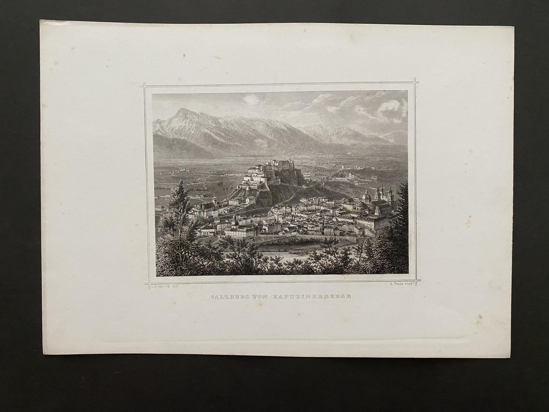 Az Osztrák-Magyar Monarchia Kiadja: Neuland Károly müv.intézete Frankfurtban 1892. Salzburg vom Kapuzinerberge