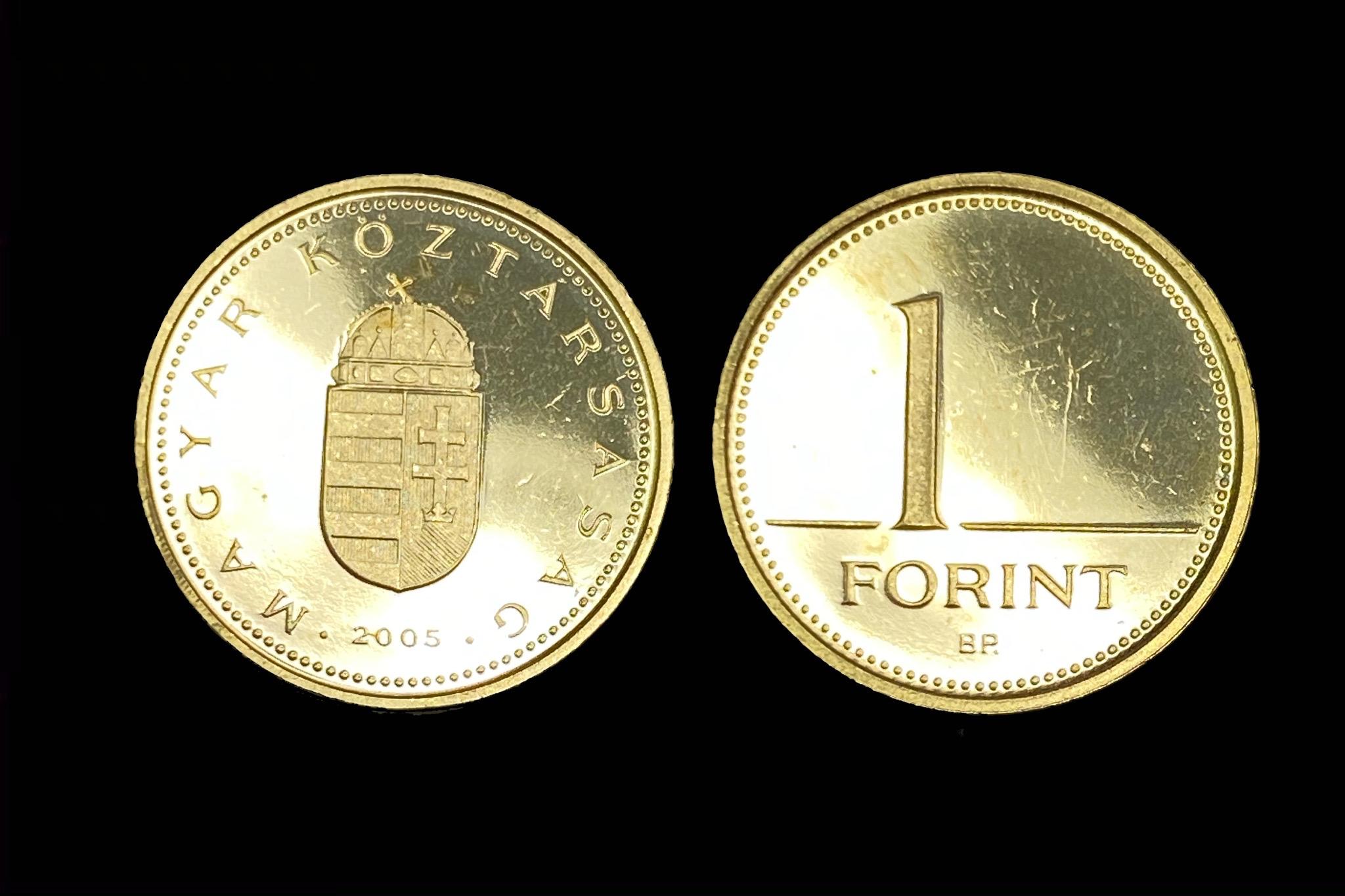 1 Forint (2005) UNC Proof Tükörveret Adamo F6.4