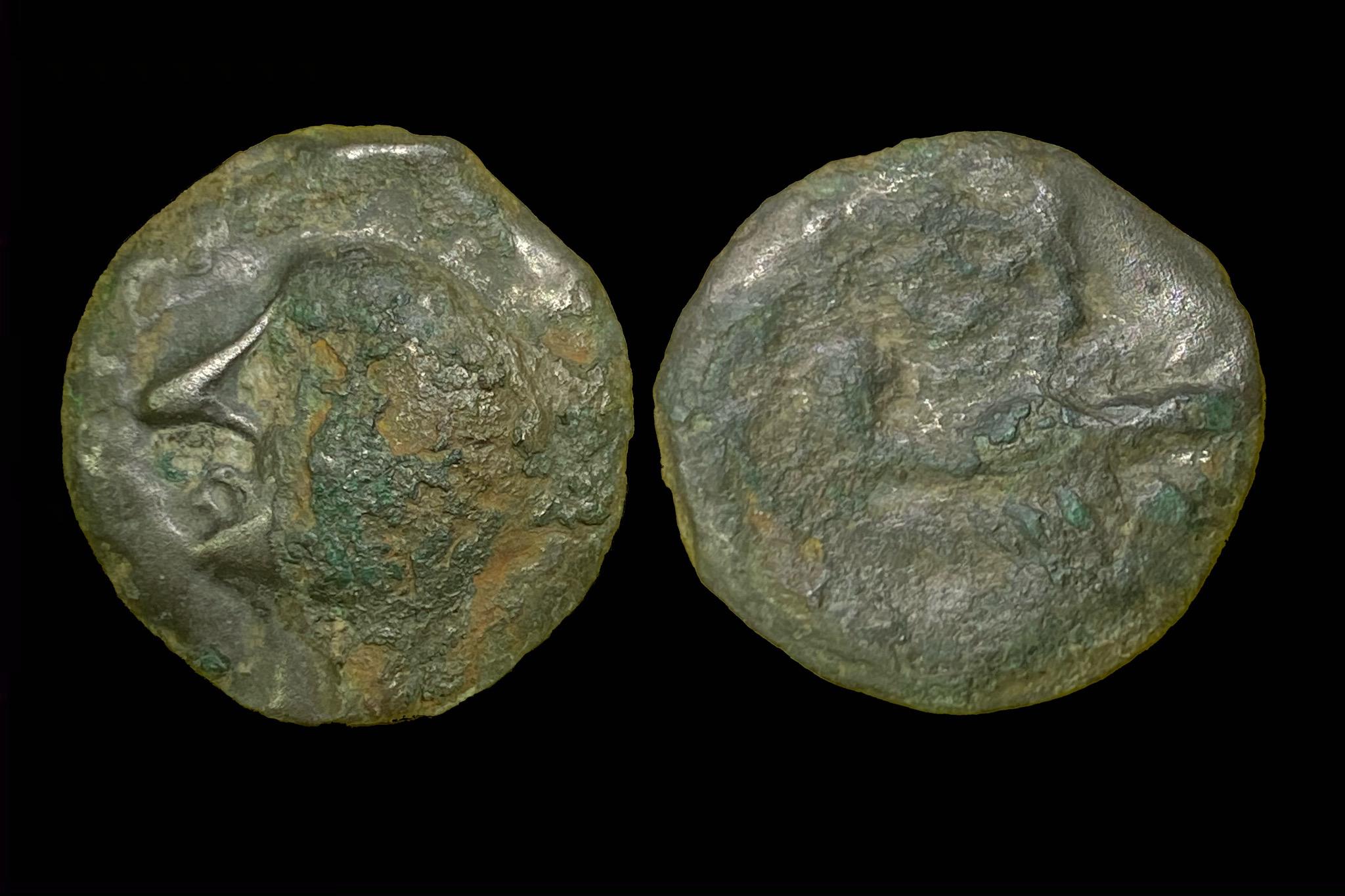 Kelta Gall-Belga Leuci típus (i.e. 70-50) potin BMC Celtic III.430 Pedigre R. Chevallier (1922-2015) gyűjteménye