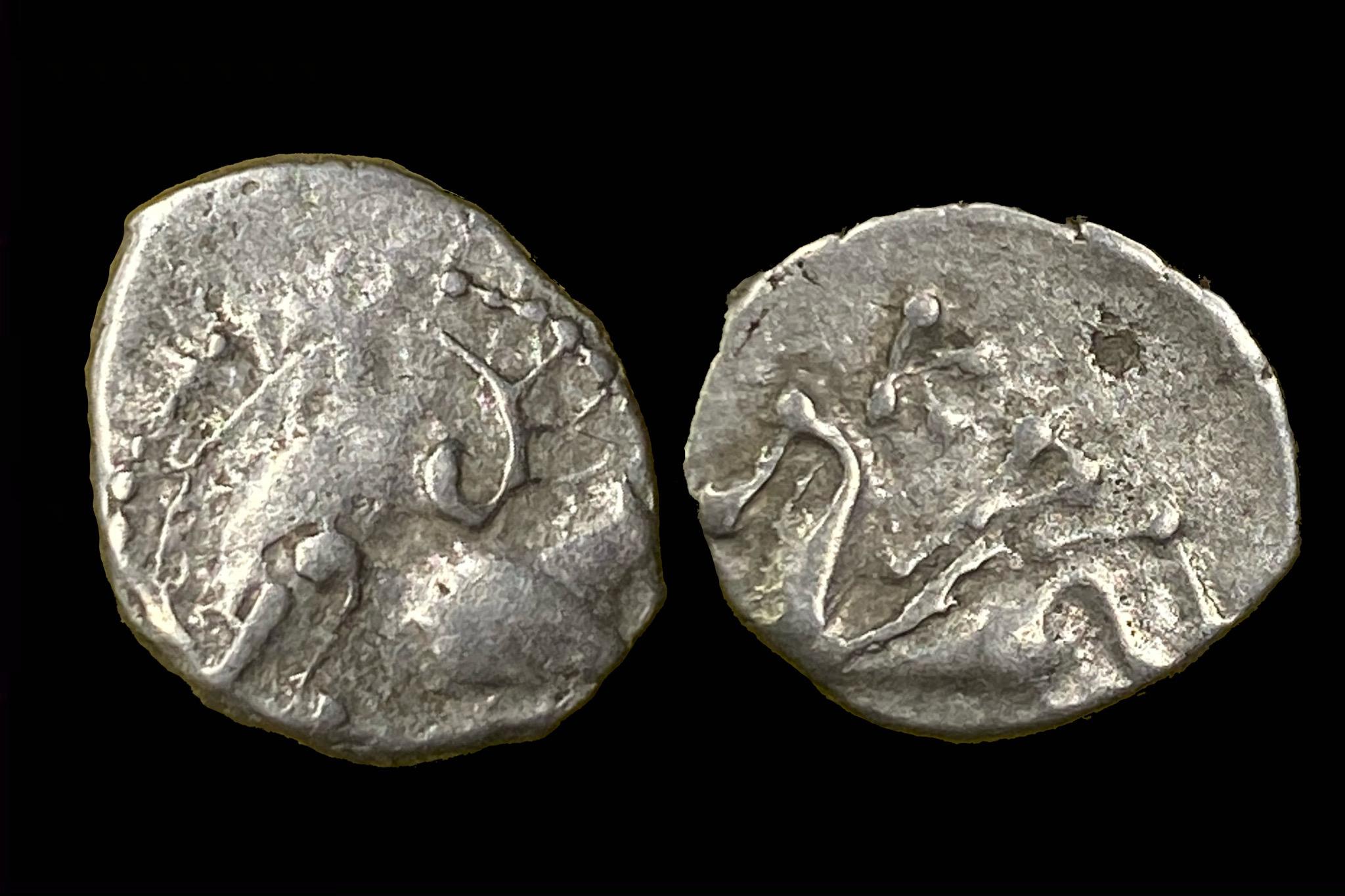 Aedui Kelta Kaletedou (i.sz.80-50) Quinarius (féldénár)  SLM 666; LT 8178.
