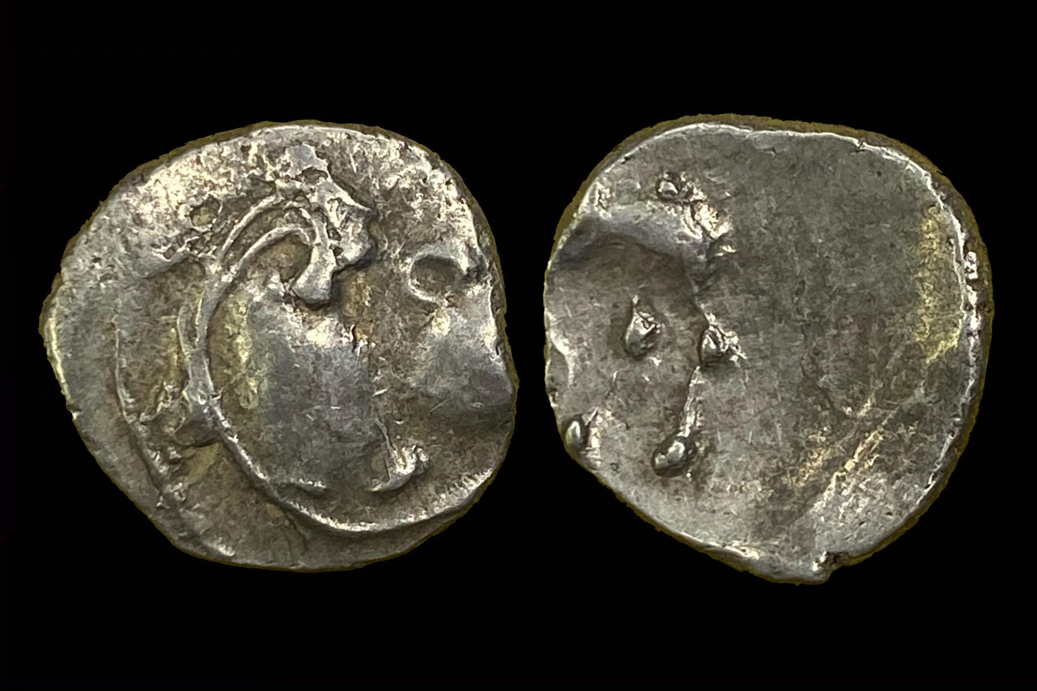 Aedui Kelta (i.sz.80-50) Quinarius (féldénár) D&T 3189;SLM 556.
