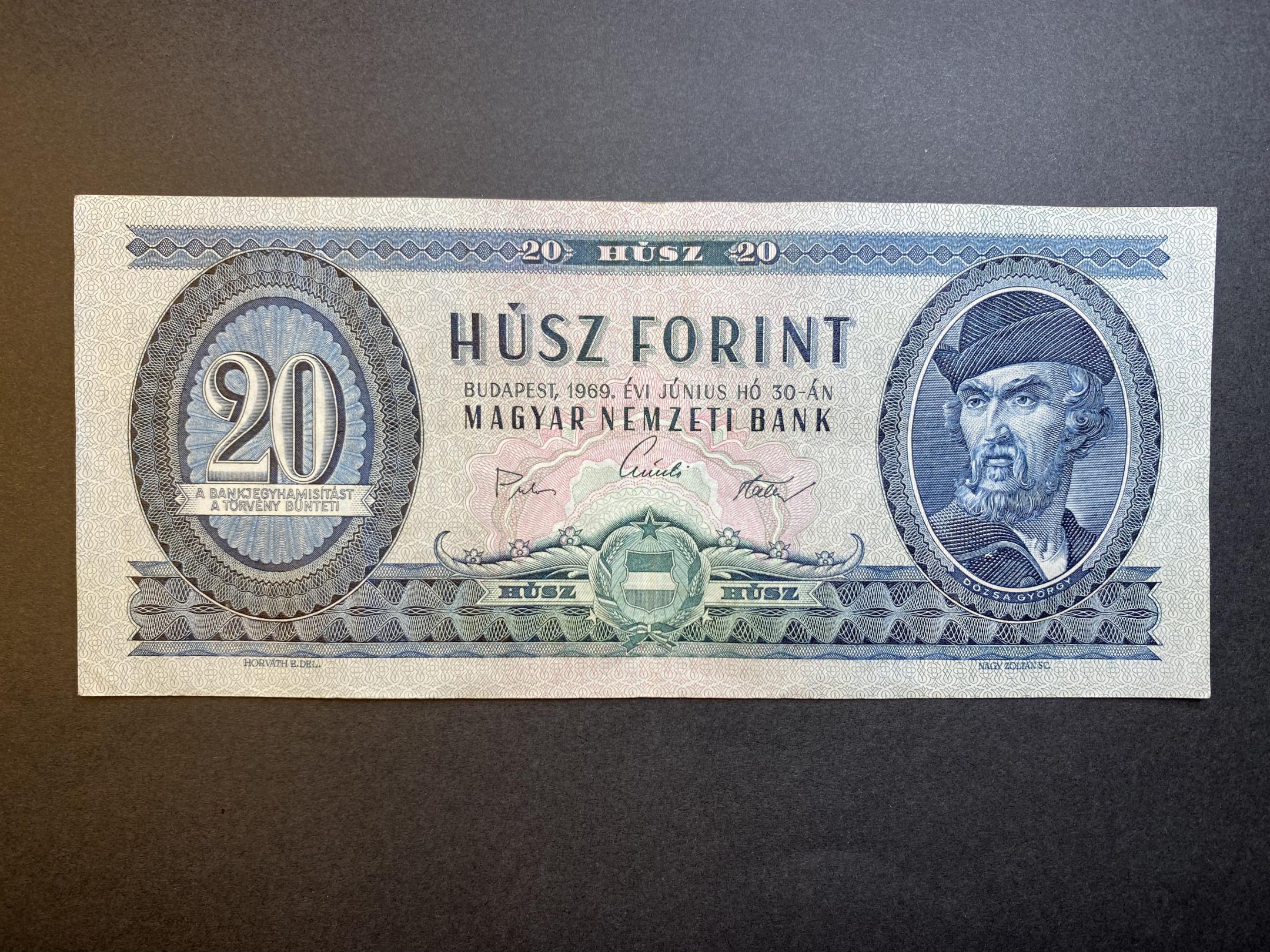 20 Forint (1969C) VF Adamo F15