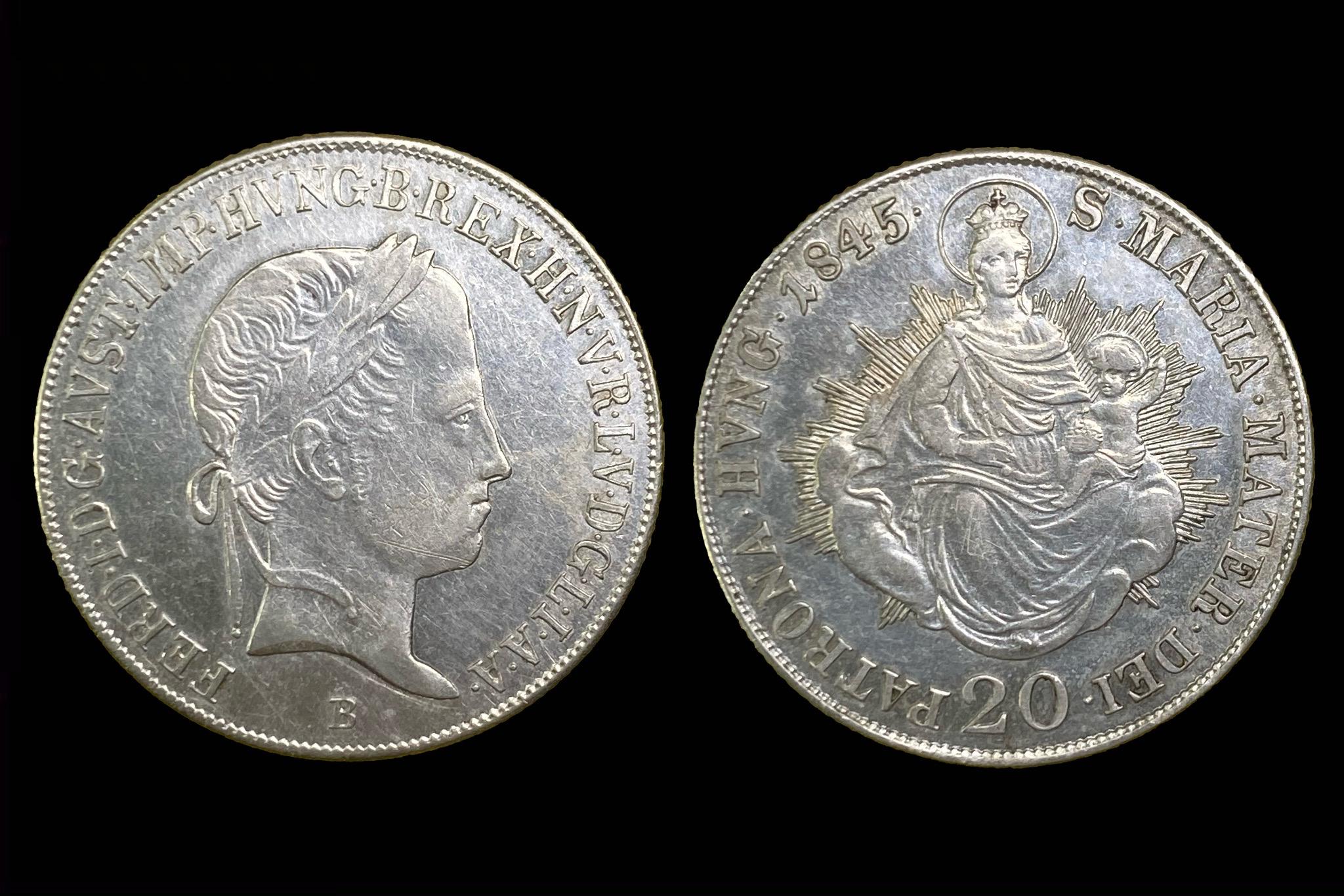 V. Ferdinánd 20 kreutzer (1845)B 