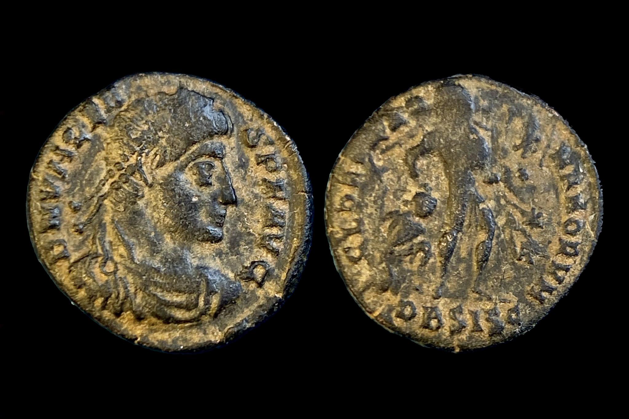 Valens Nummus (i.sz 364) sivatagi patina D N VALEN-S P F AVG GLORIA RO MANORVM BSISC RIC5