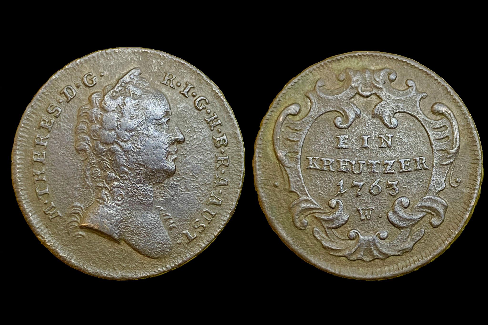 Maria Theresia   ia (1763W) 1 kreutzer