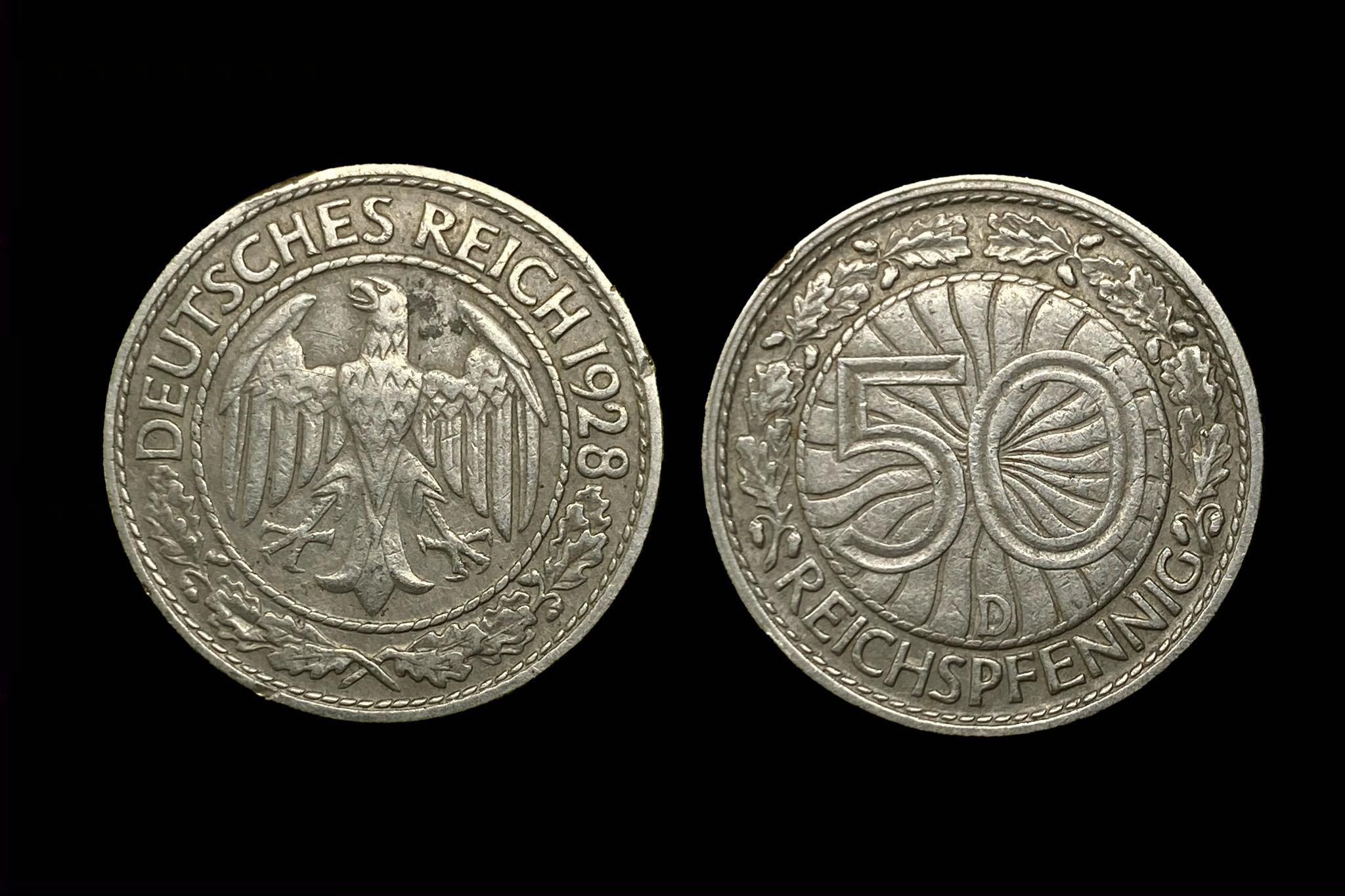 50 Reichpfennig (1928D) KM49