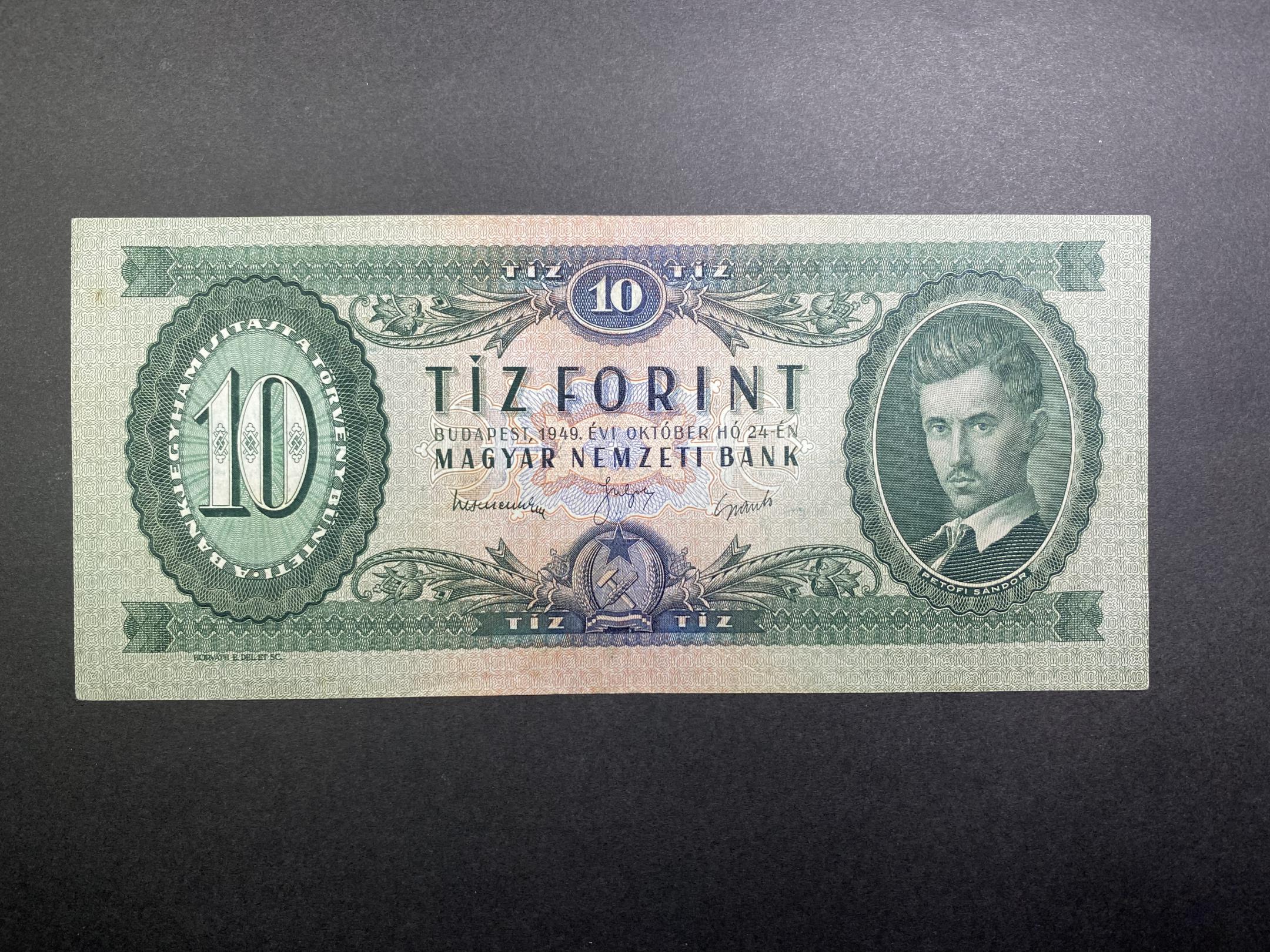10 Forint (1949) Adamo F3 EF