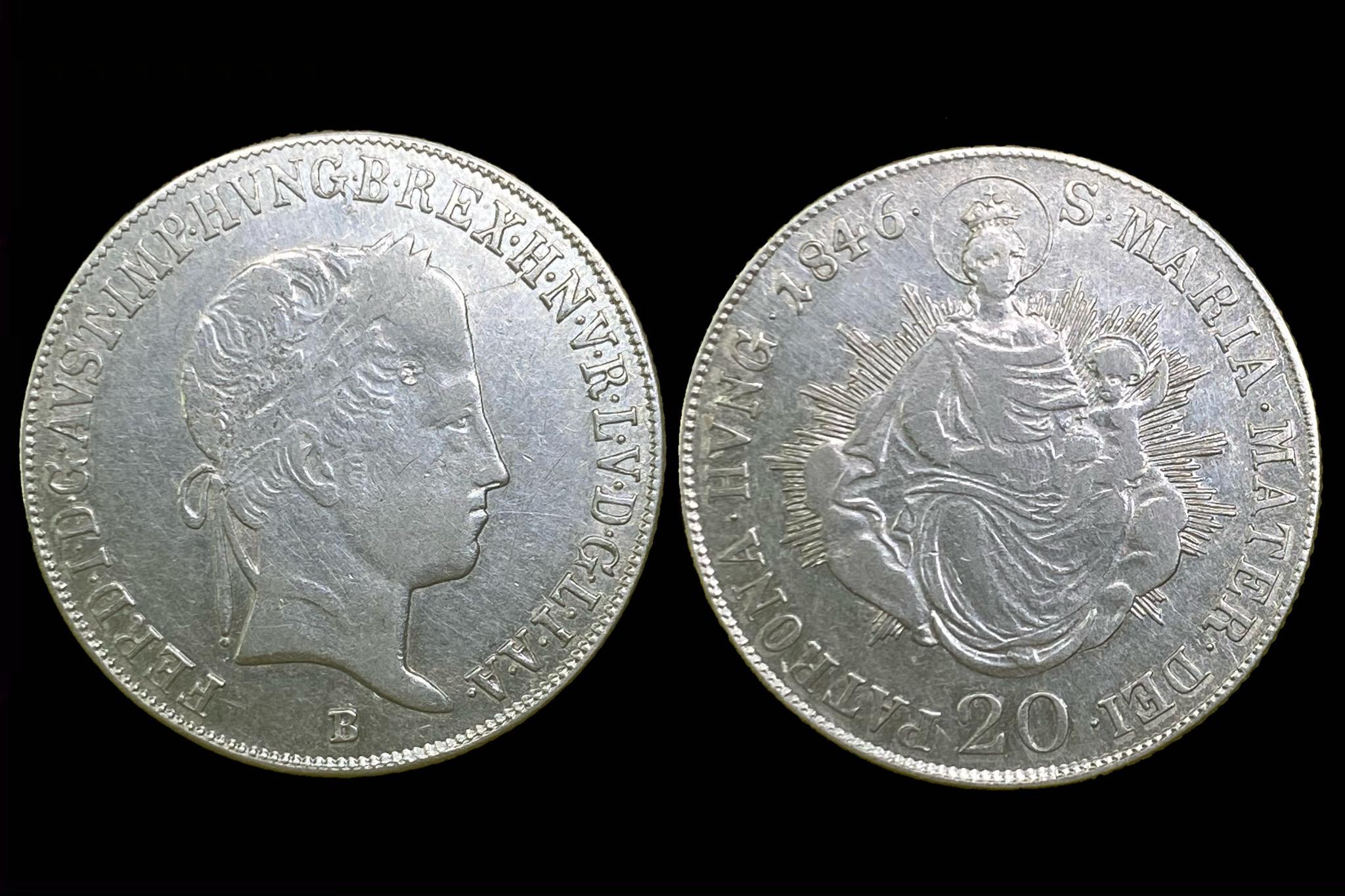 V. Ferdinánd 20 kreutzer (1846)B