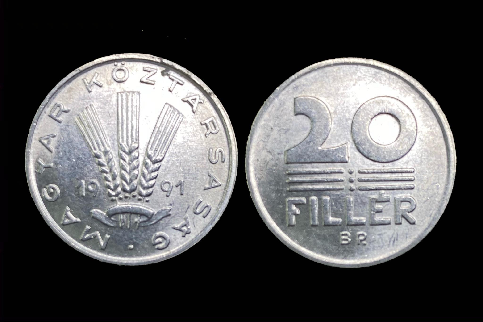 20 fillér (1991) Adamo F4.3