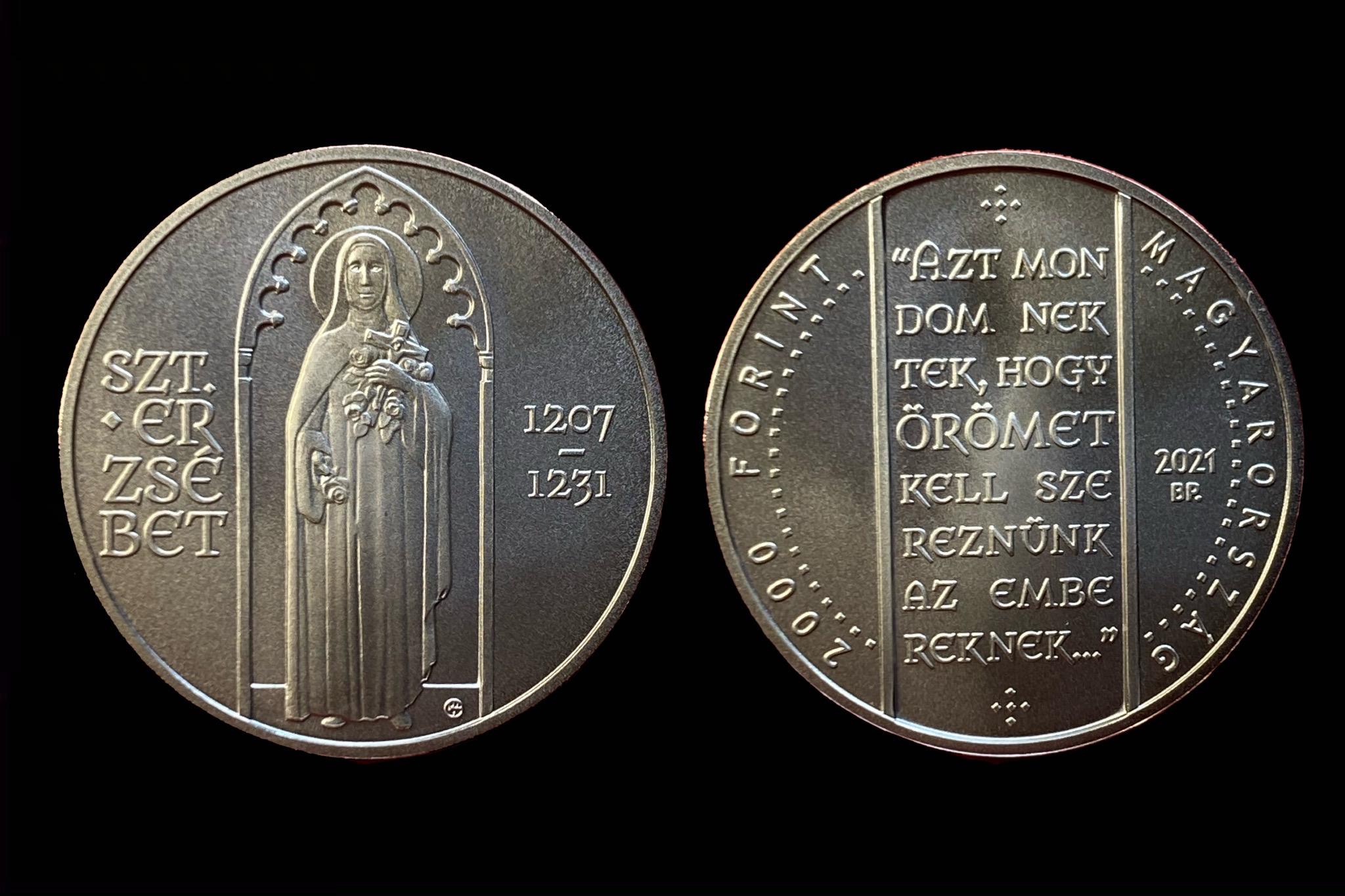 Szent Erzsébet színesfém emlékérme  UNC prospektussal
