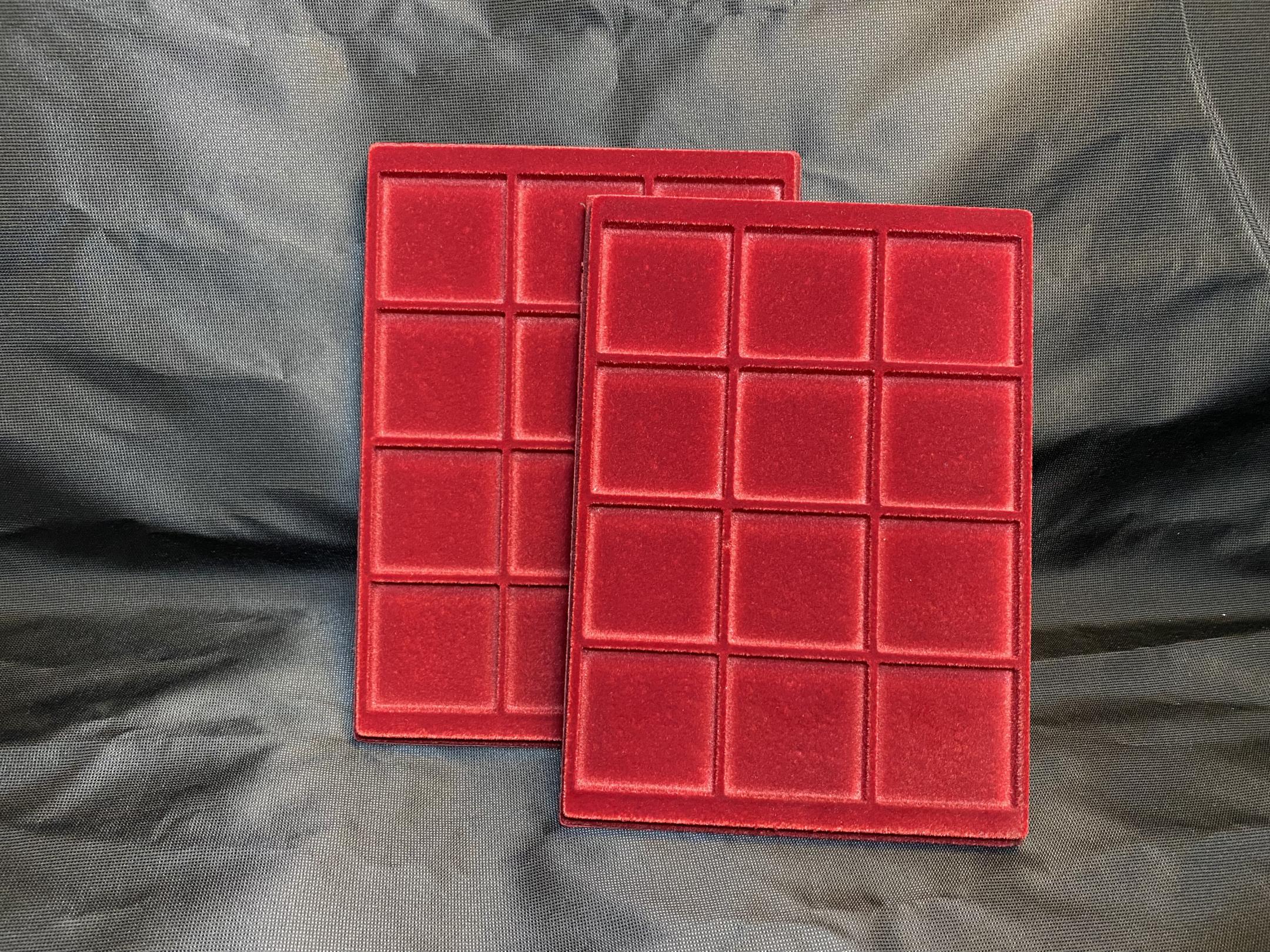 12 fészkes 49x49mm (bordó) 240x170mm ÚJ 2db 