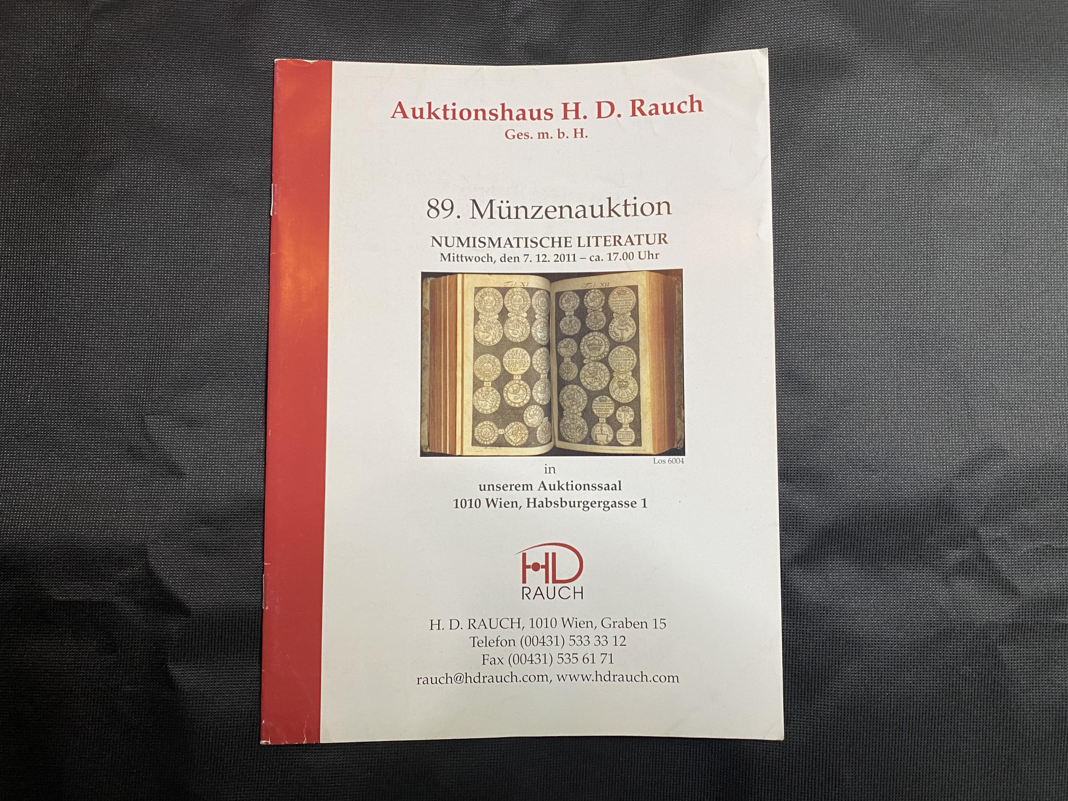 Auktionshaus H.D. Rauch: 89. Münzenauktion