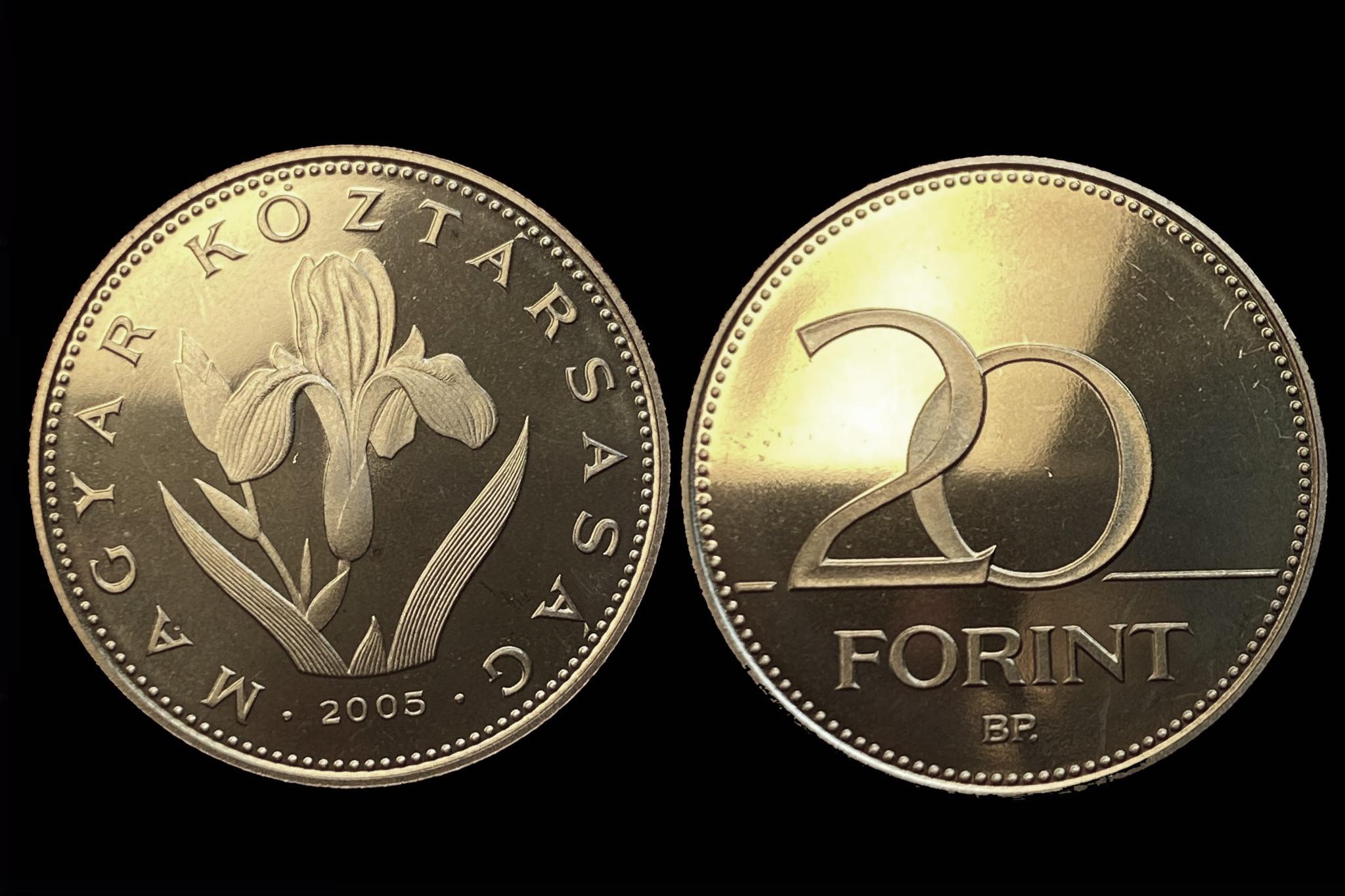 20 Forint (2005) UNC Proof Tükörveret Adamo F10.1