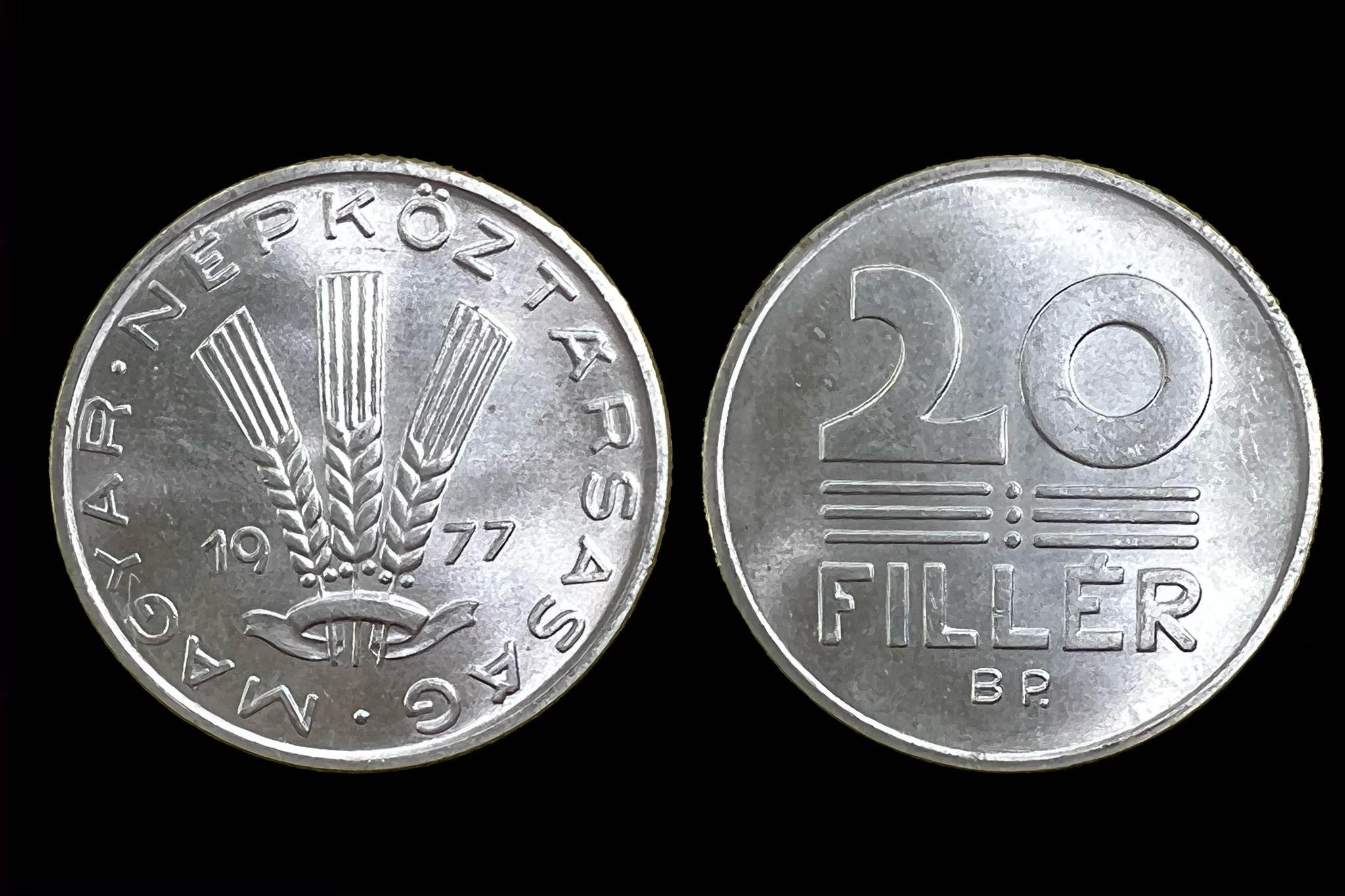 20 fillér (1977) UNC Adamo F4.2
