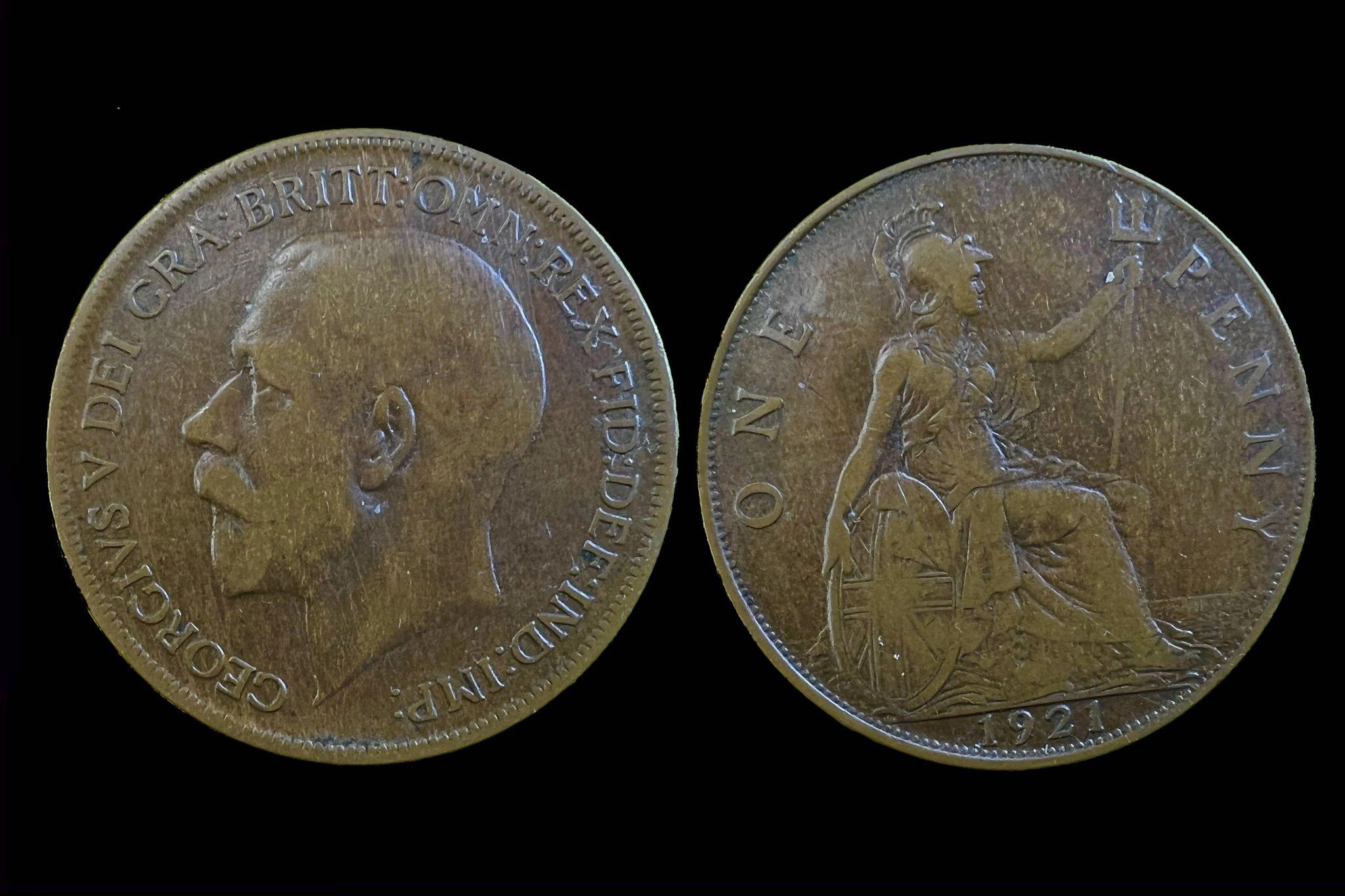 V. György 1 Penny (1921)