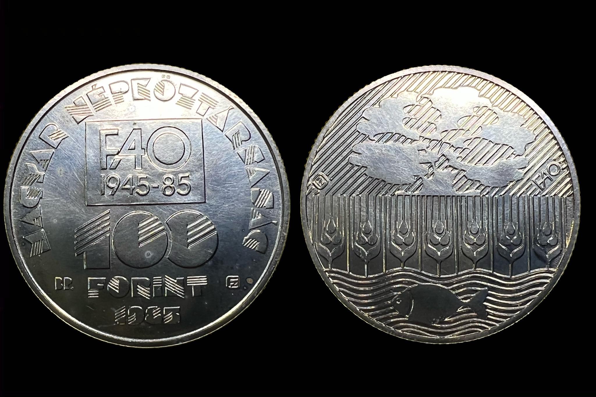 FAO IV. 100 Forint (1985) Adamo EM91 