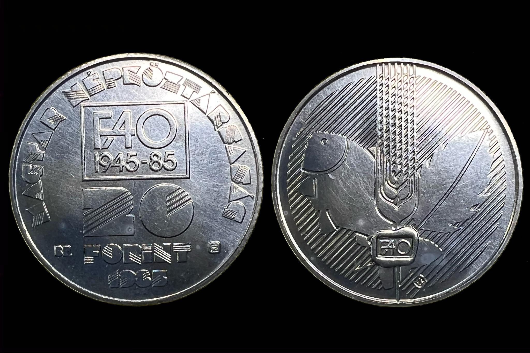 FAO IV. 20 Forint (1985) Adamo EM90 