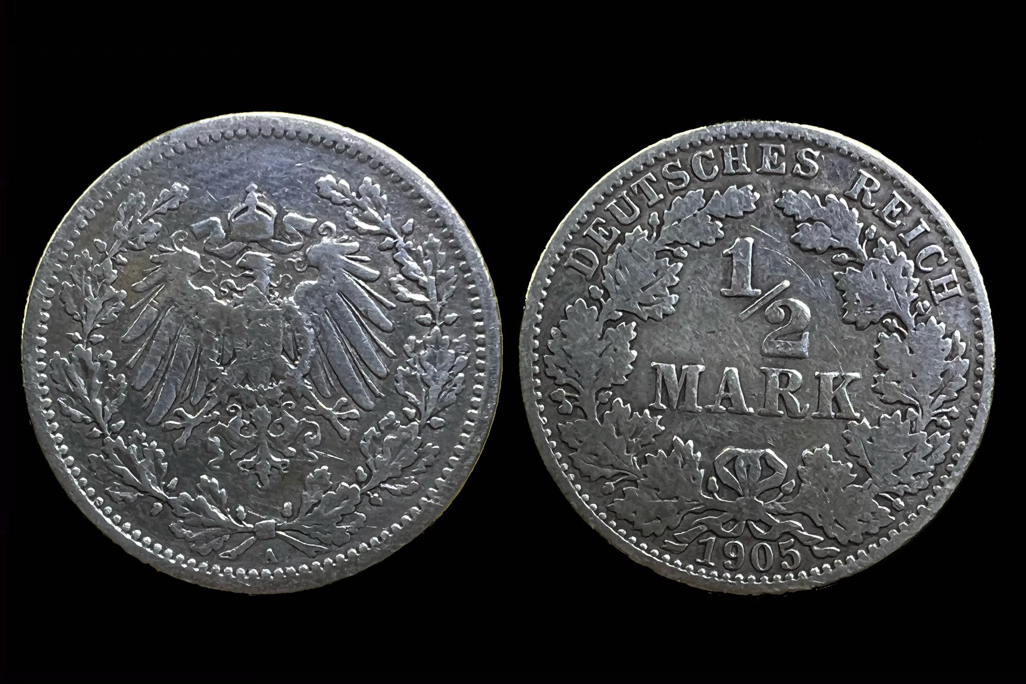 1/2 márka Németország (1905) KM17