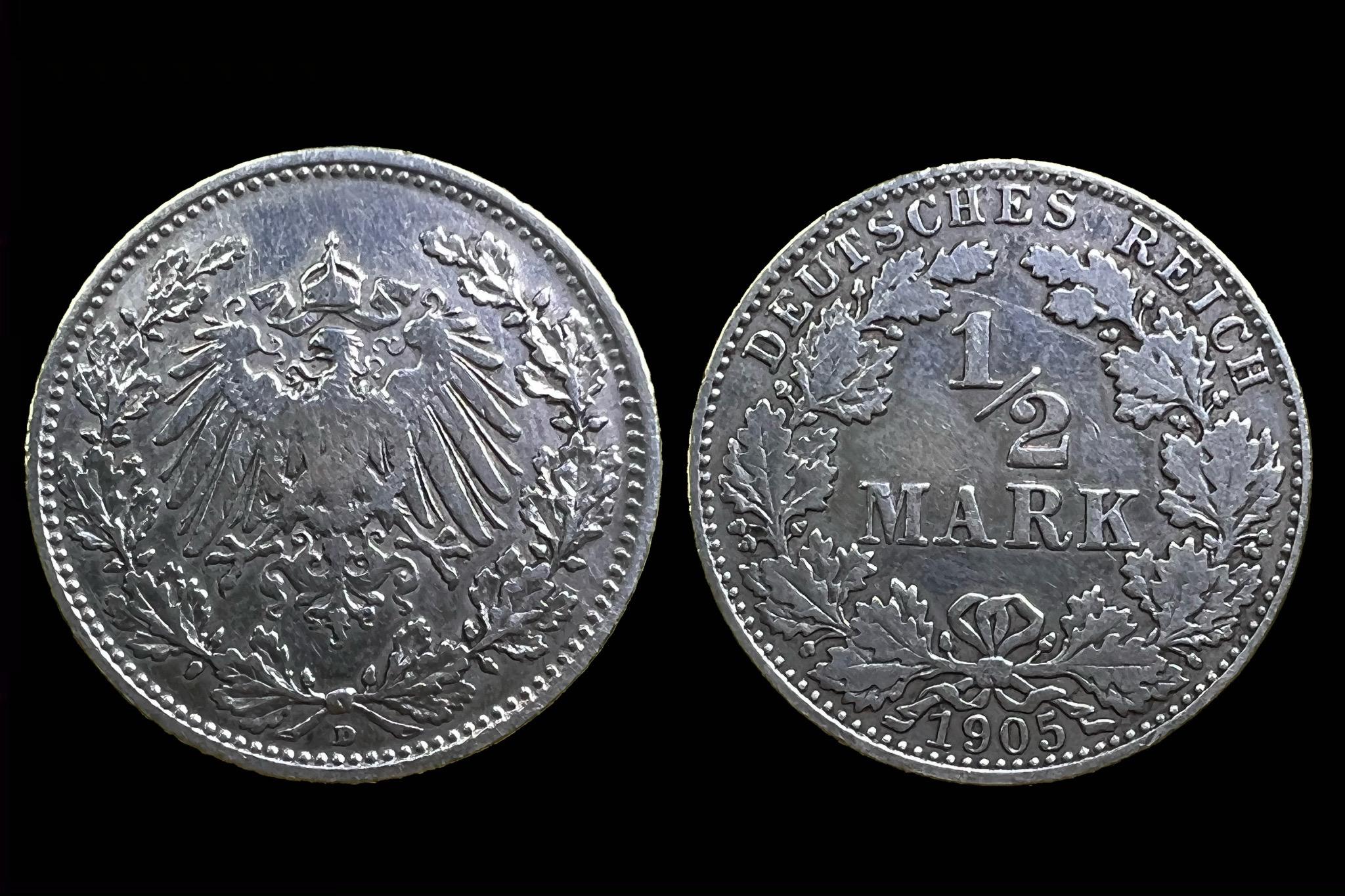 1/2 márka Németország (1905) KM17