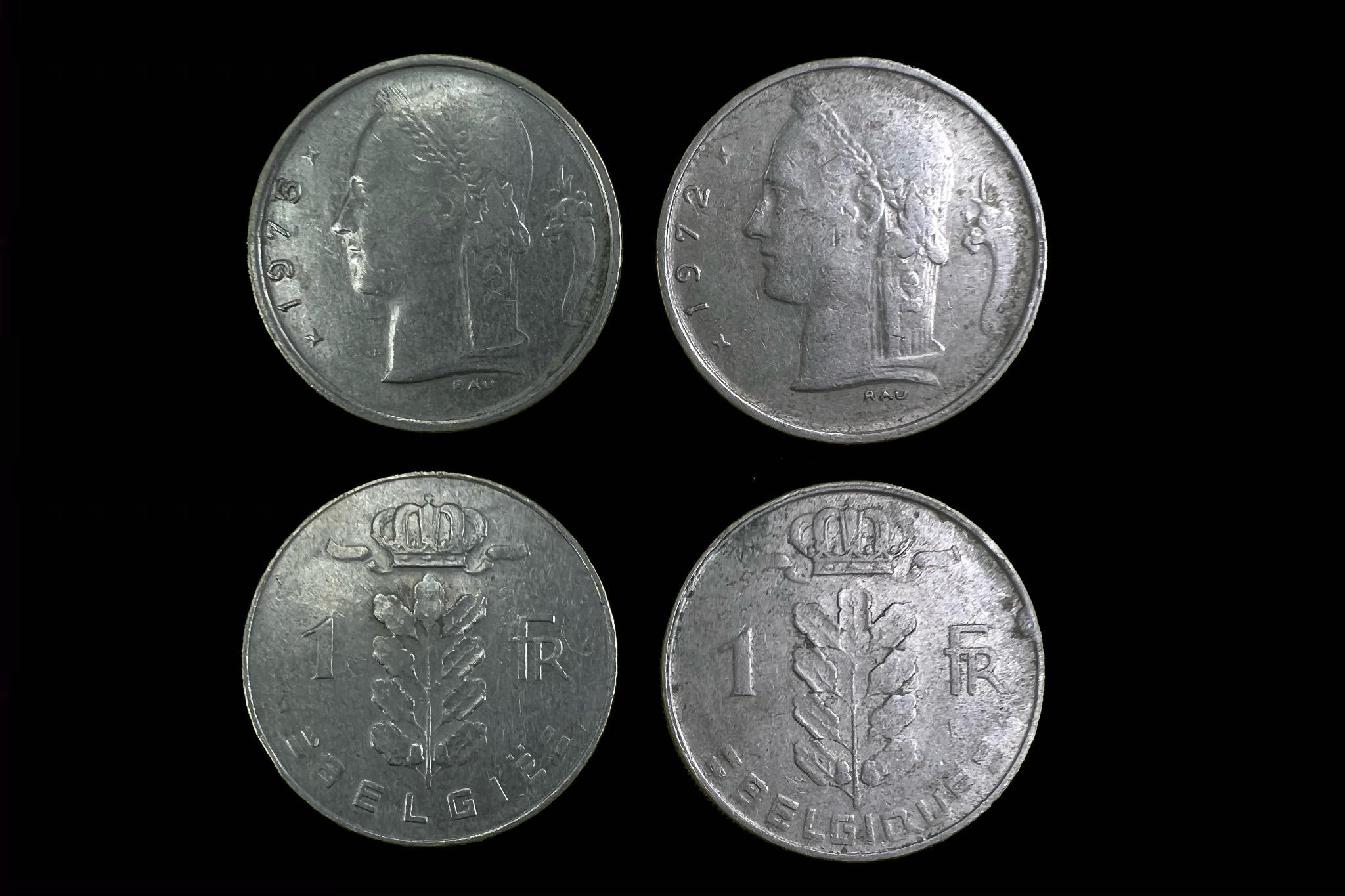 Belga 1 Franc (1972,1975) 2db KM142